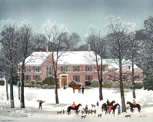 Michel Delacroix, La Chasse D'Hiver, Limited Edition Lithograph