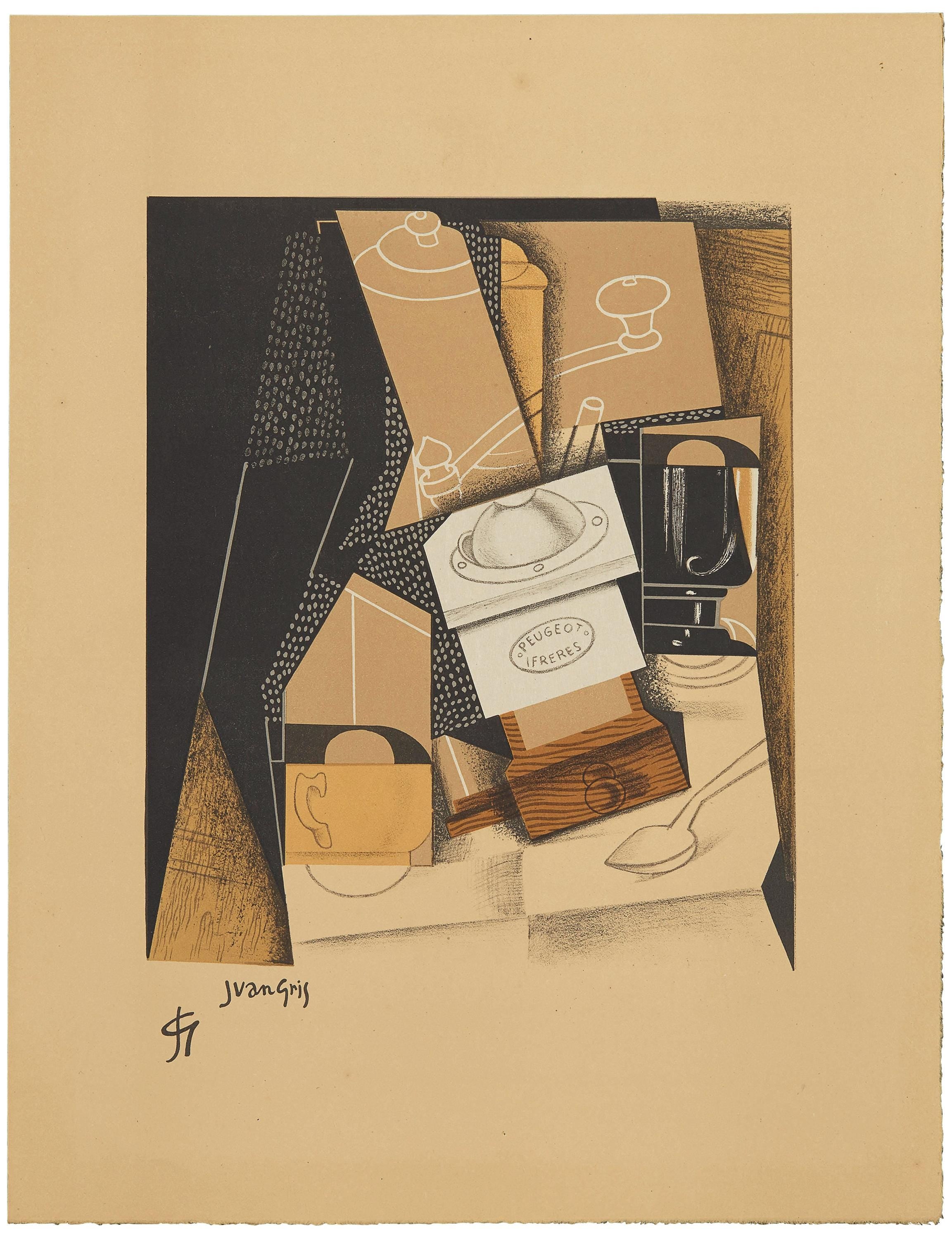 Juan Gris, Moulin à Cafe (Kahnweiler 1969), Au Soleil du Plafond, Limited Edition Lithograph