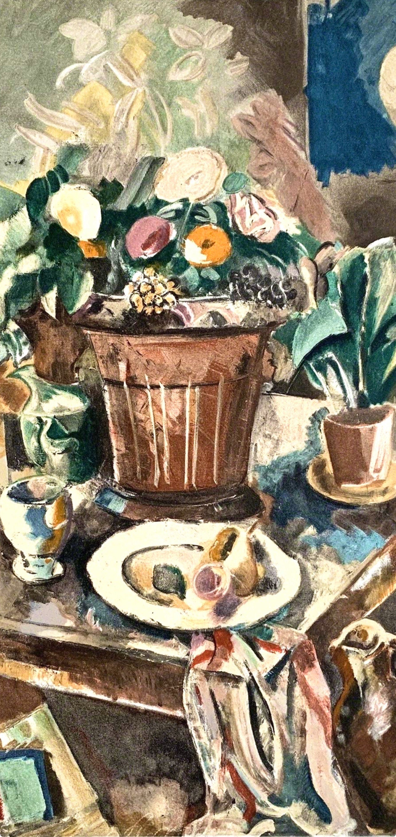 Charles Dufresne, Nature morte au pot de fleurs, Collection Pierre Lévy, Limited Edition Lithograph