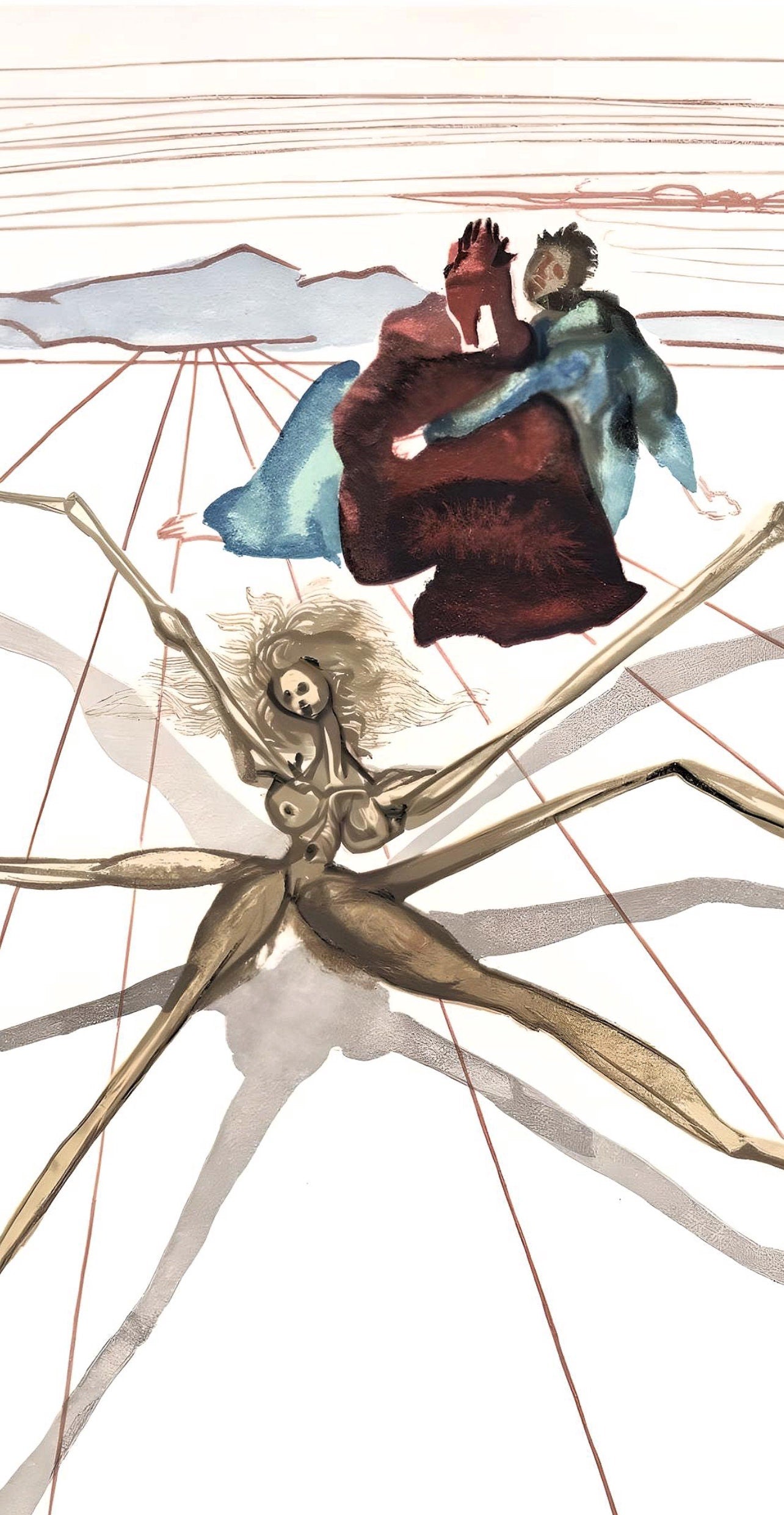 Salvador Dali, Arachne (Michler/Löpsinger 1039-1138; Field 189-200), La Divine Comédie, Limited Edition Woodcut