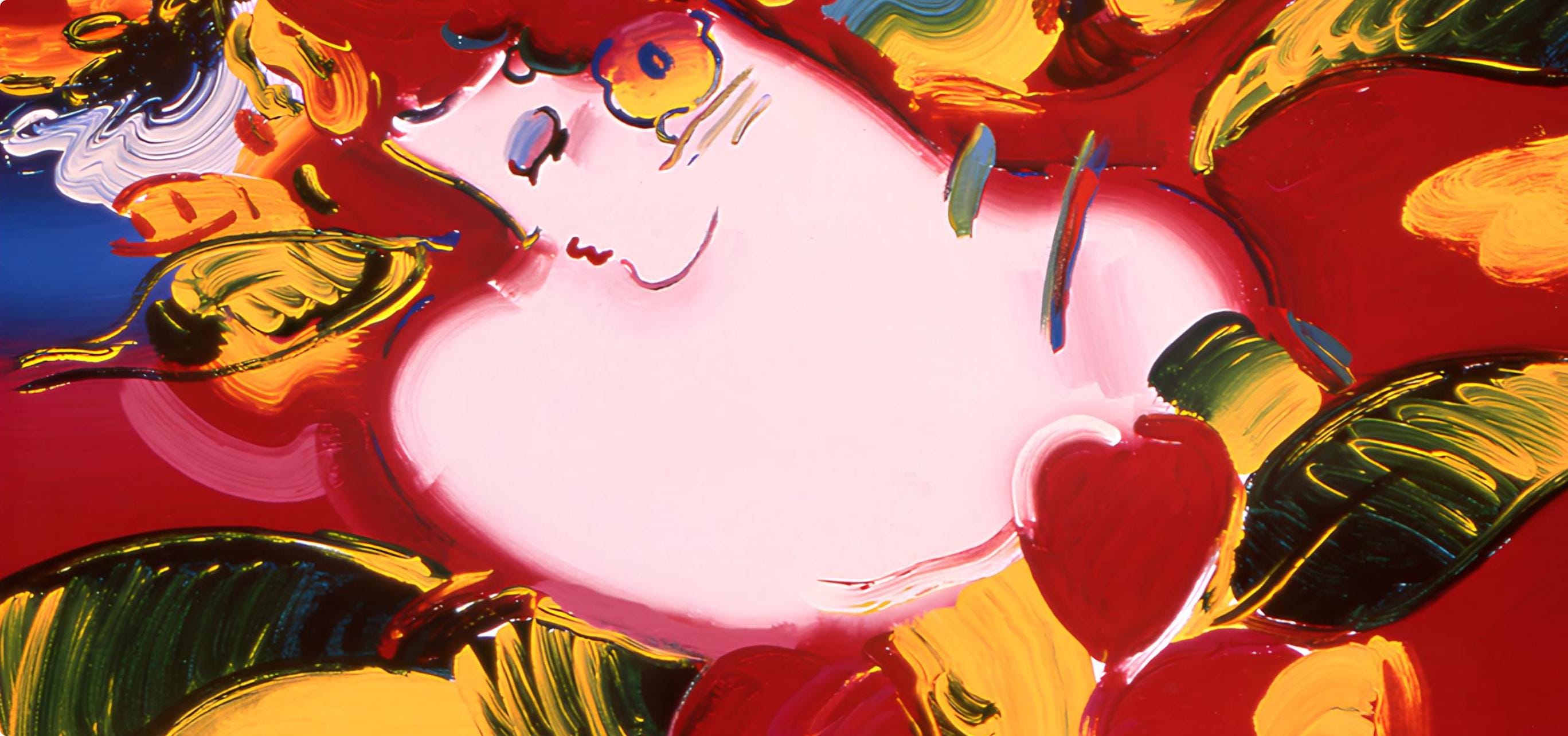 Peter Max, Women in Love, 1999, Hand Signed, Official Edition Offset Lithograph