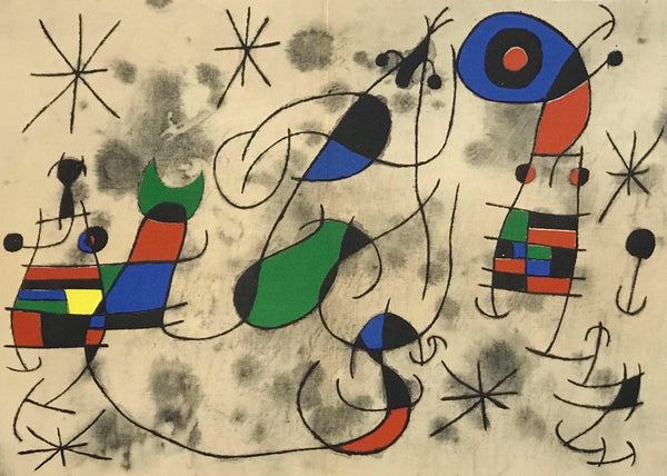 Joan Miró, Composition (Cramer 112; Mourlot 439-442), Derrière le miroir, Limited Edition Lithograph