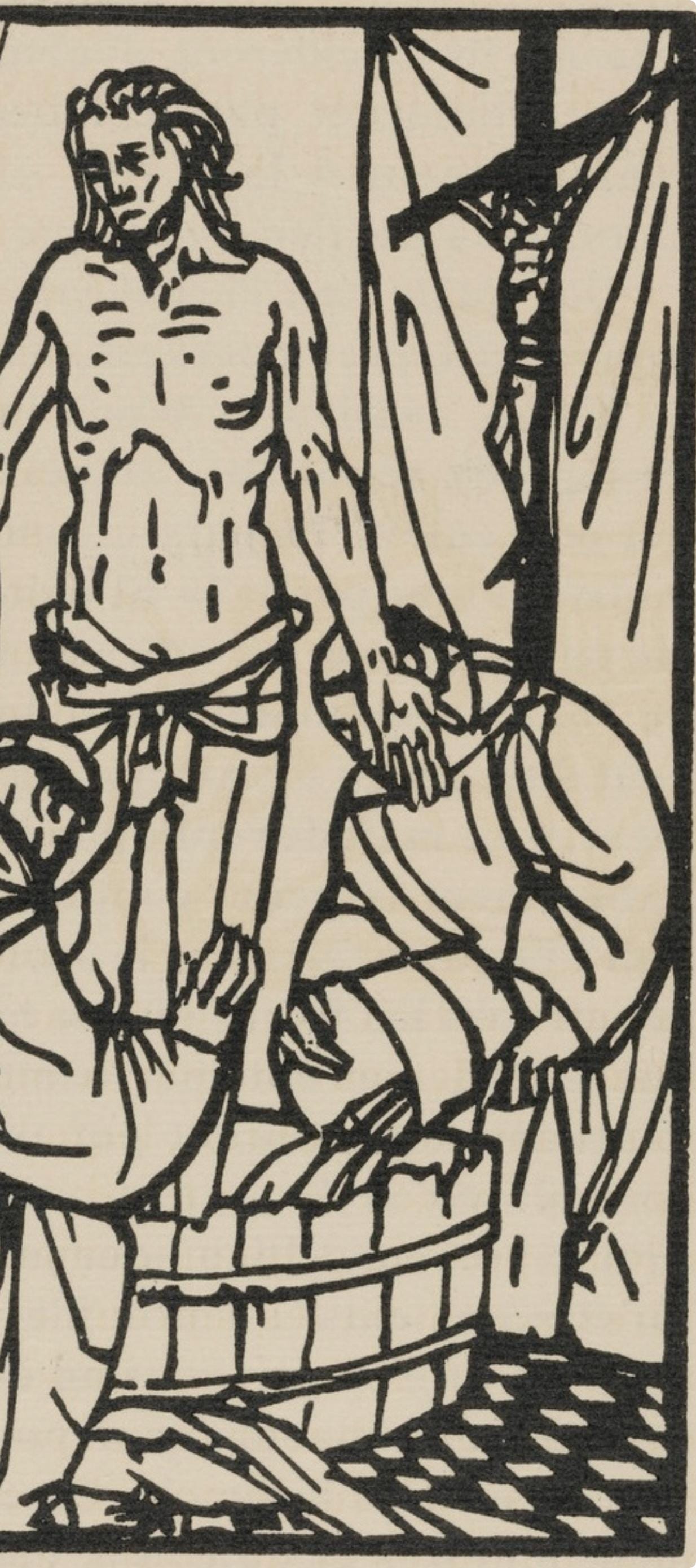 Émile Bernard, Composition (Morane, No. 100), Les Petites Fleurs de St. Françoise, Limited Edition Woodcut