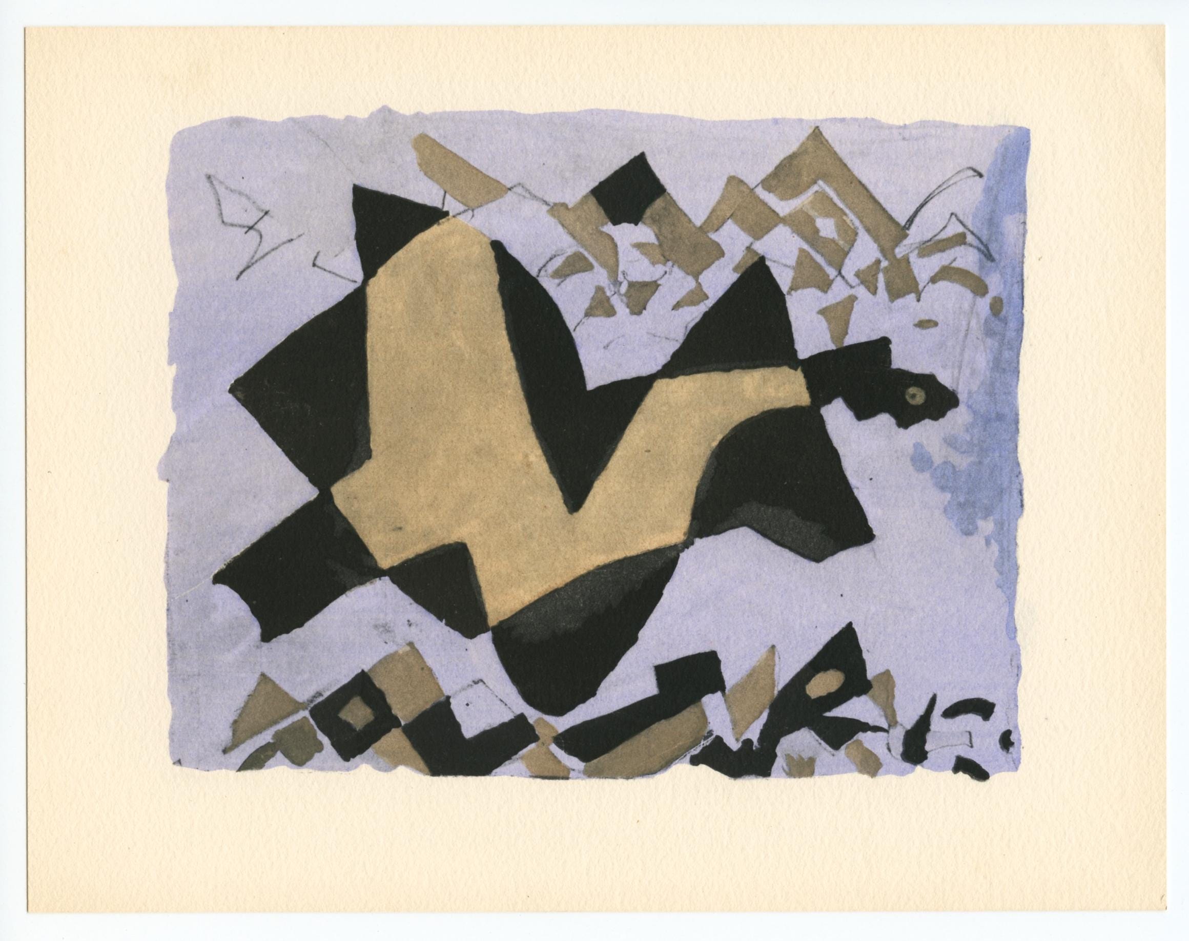 Georges Braque, Etude pour un oiseau, Georges Braque le solitaire, XXe siècle, Limited Edition Lithograph