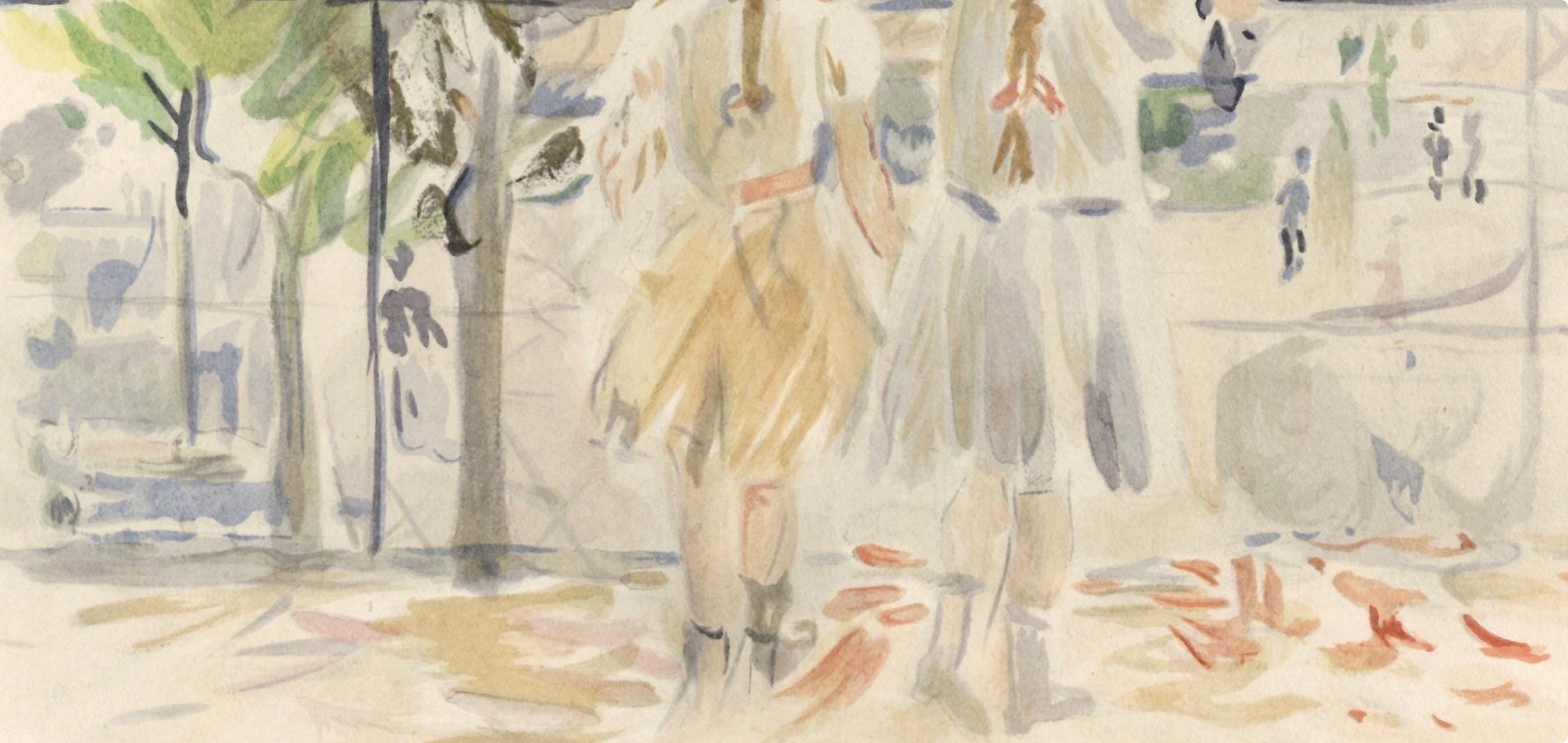 Berthe Morisot, Au Jardin des Tuileries, Berthe Morisot Seize Aquarelles, Limited Edition Lithograph