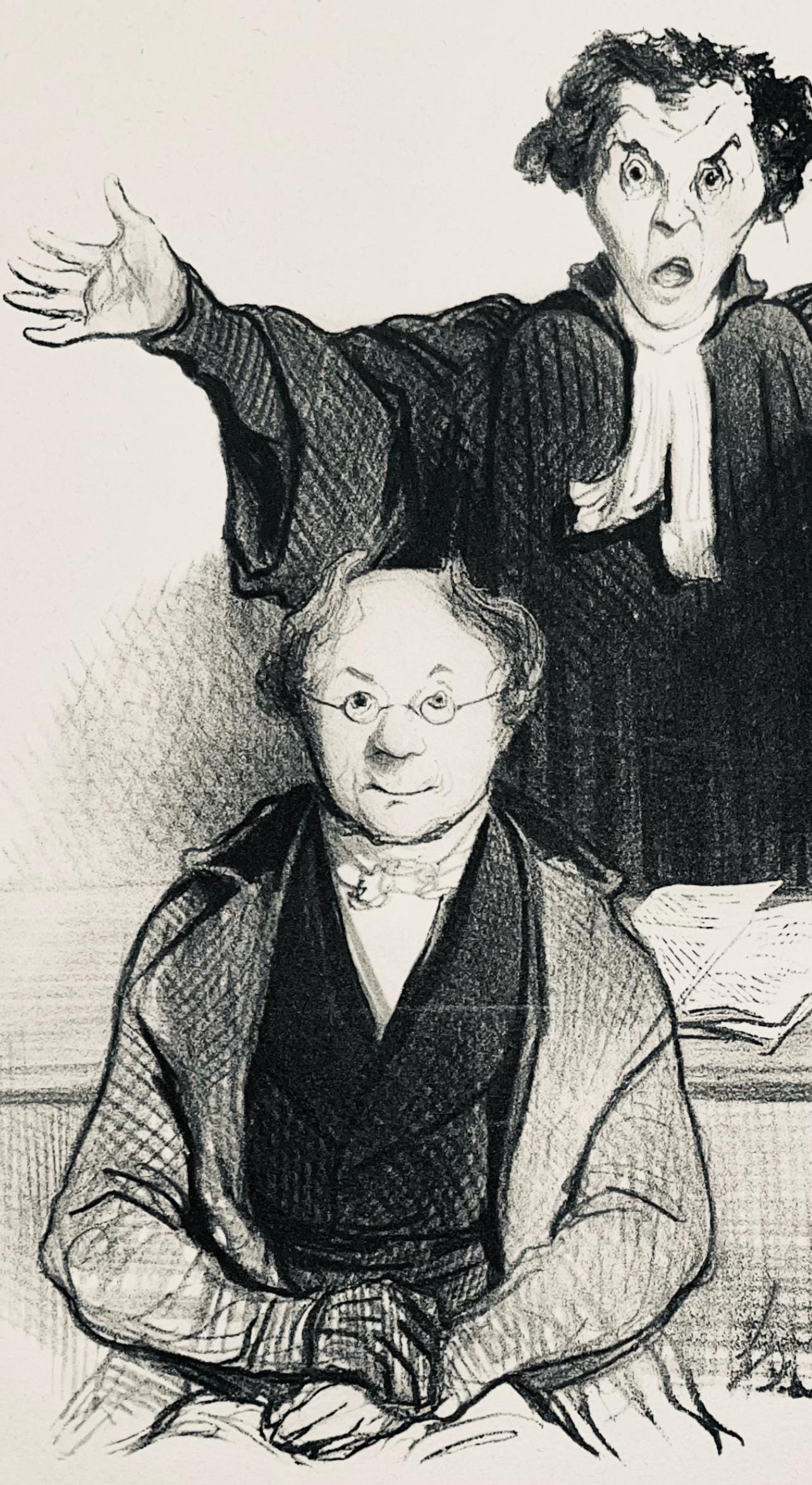 Honoré Daumier, Composition, Honoré Daumier, Law and Justice, Limited Edition Lithograph