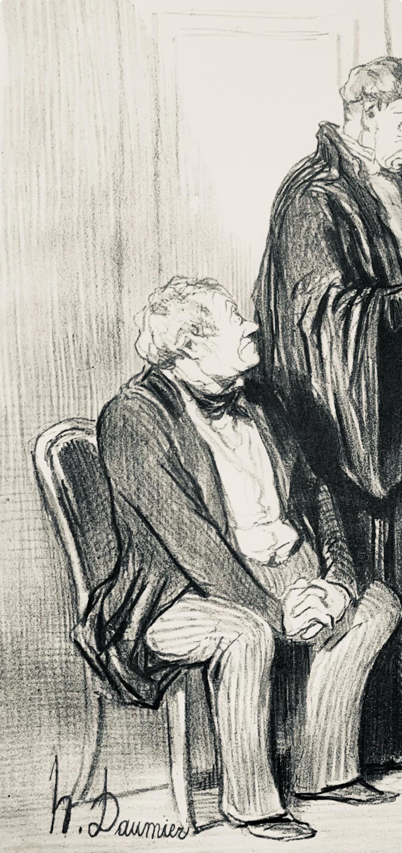 Honoré Daumier, Composition, Honoré Daumier, Law and Justice, Limited Edition Lithograph