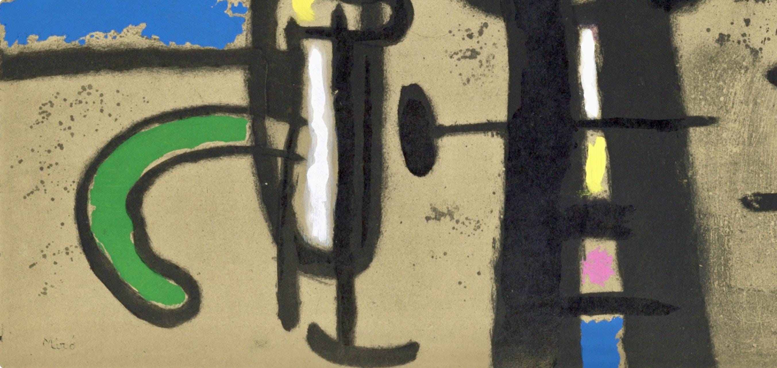 Joan Miró, Composition (Cramer 103; Mourlot 382-383), Miró Cartones 1956-1965, Limited Edition Lithograph