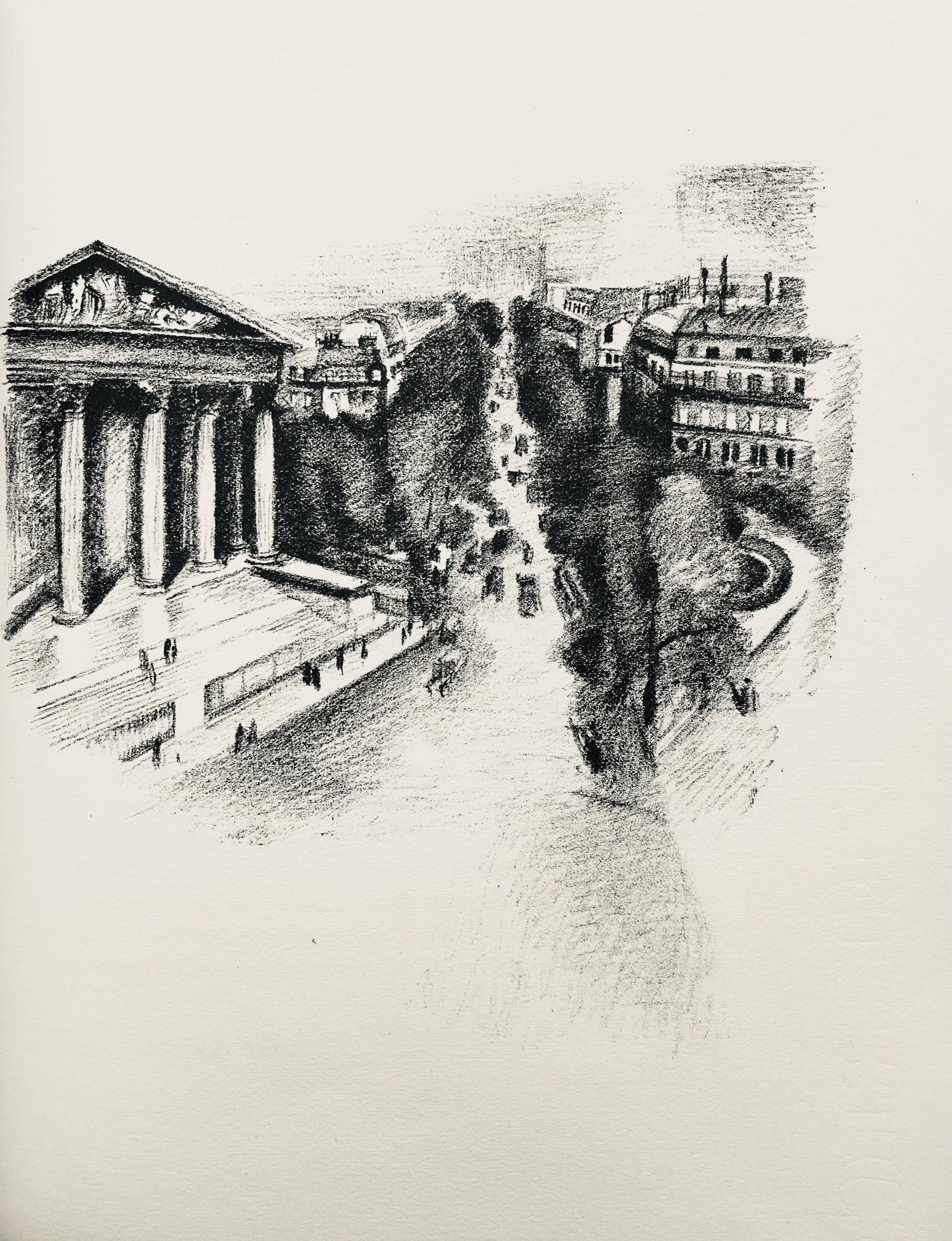 Robert Delaunay, La Madeleine et les Boulevard (Habasque 720-728), Allo! Paris!, Limited Edition Lithograph