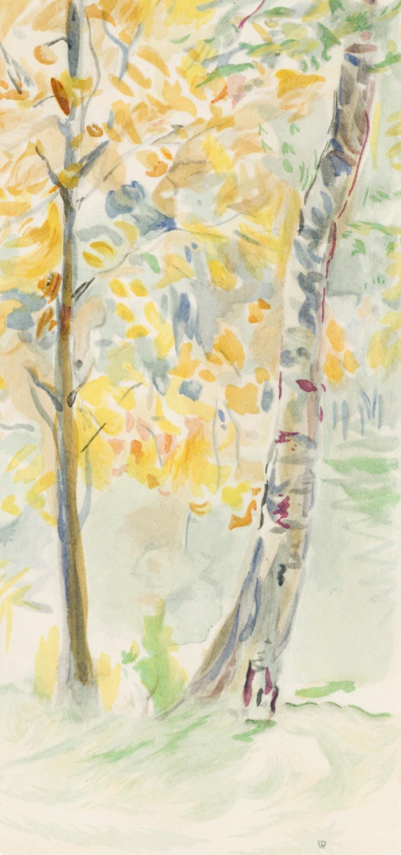 Berthe Morisot, Arbres roux, Berthe Morisot Seize Aquarelles, Limited Edition Lithograph