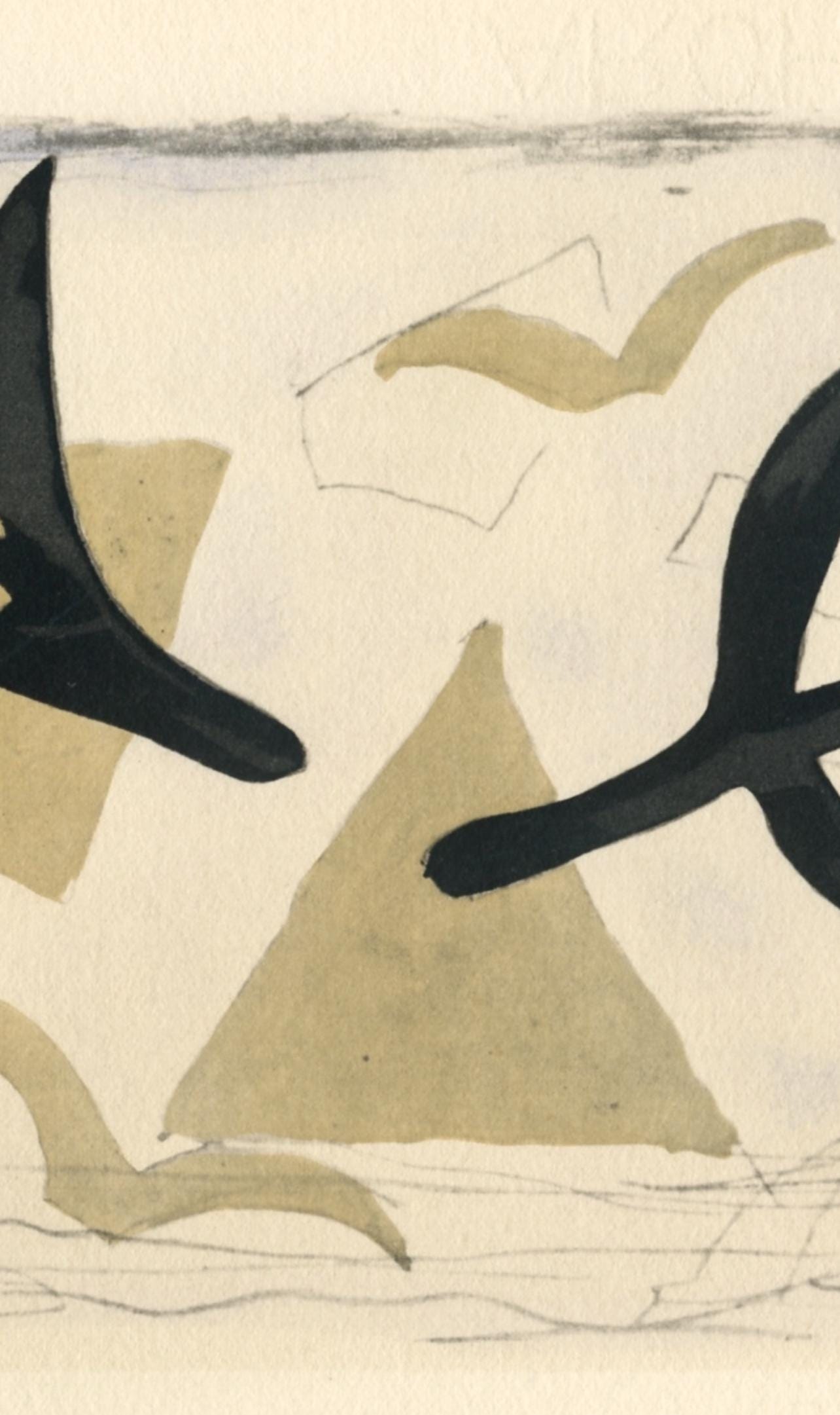 Georges Braque, Etude (oiseaux), Georges Braque le solitaire, XXe siècle, Limited Edition Lithograph