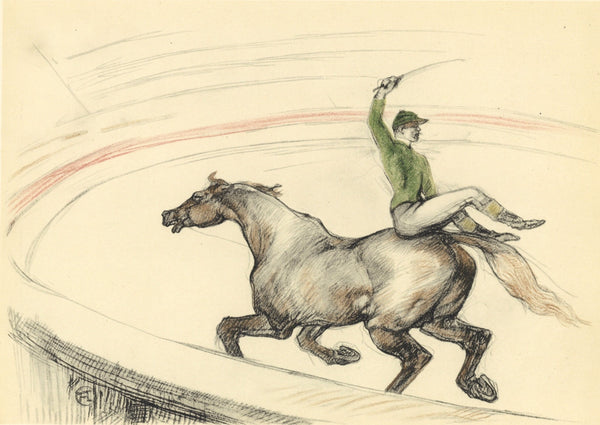 Henri de Toulouse-Lautrec, Jockey, The Circus by Toulouse-Lautrec, Limited Edition Lithograph