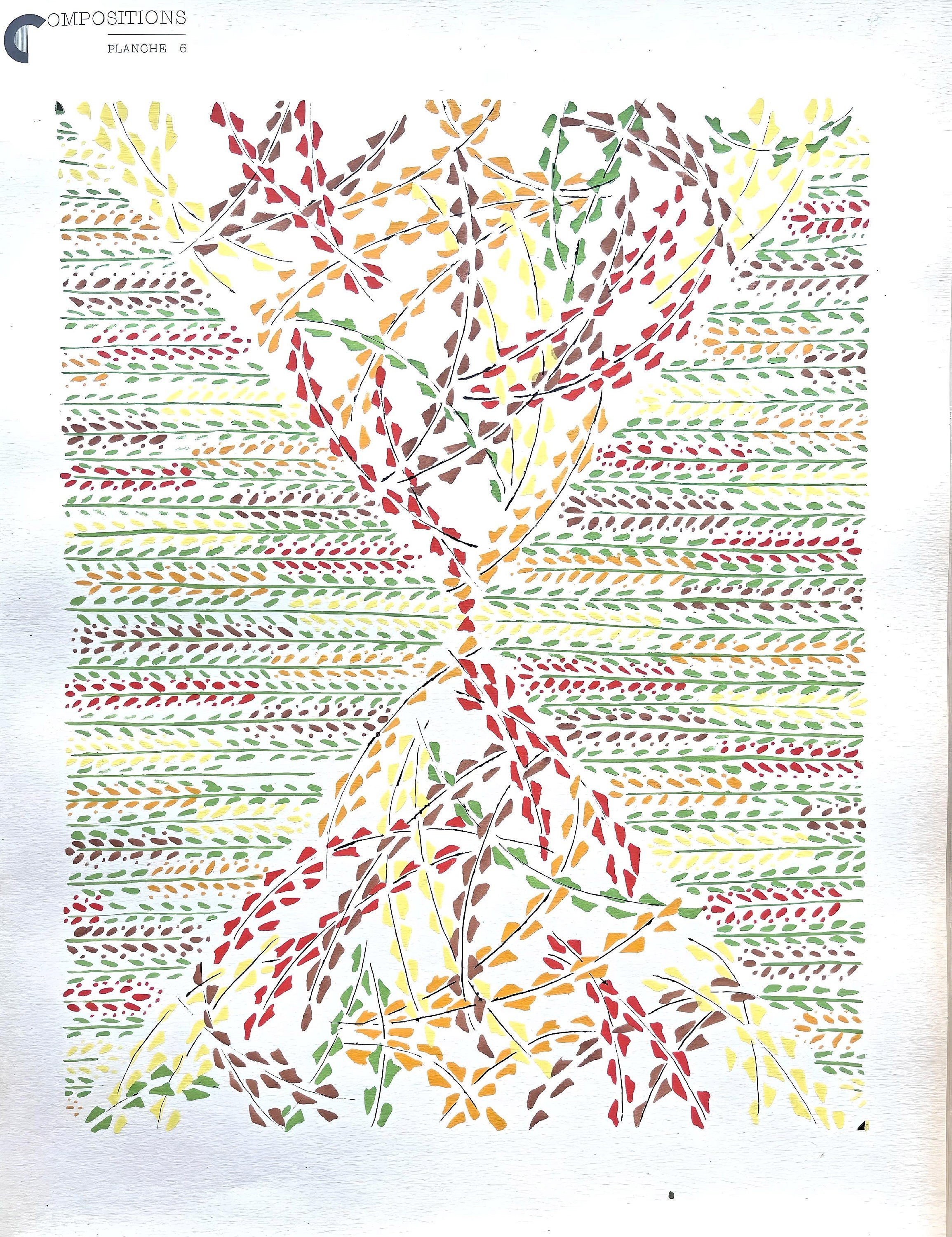 Sonia Delaunay, Planche No. 6, Compositions, couleurs, idées: Sonia Delaunay, Limited Edition Lithograph