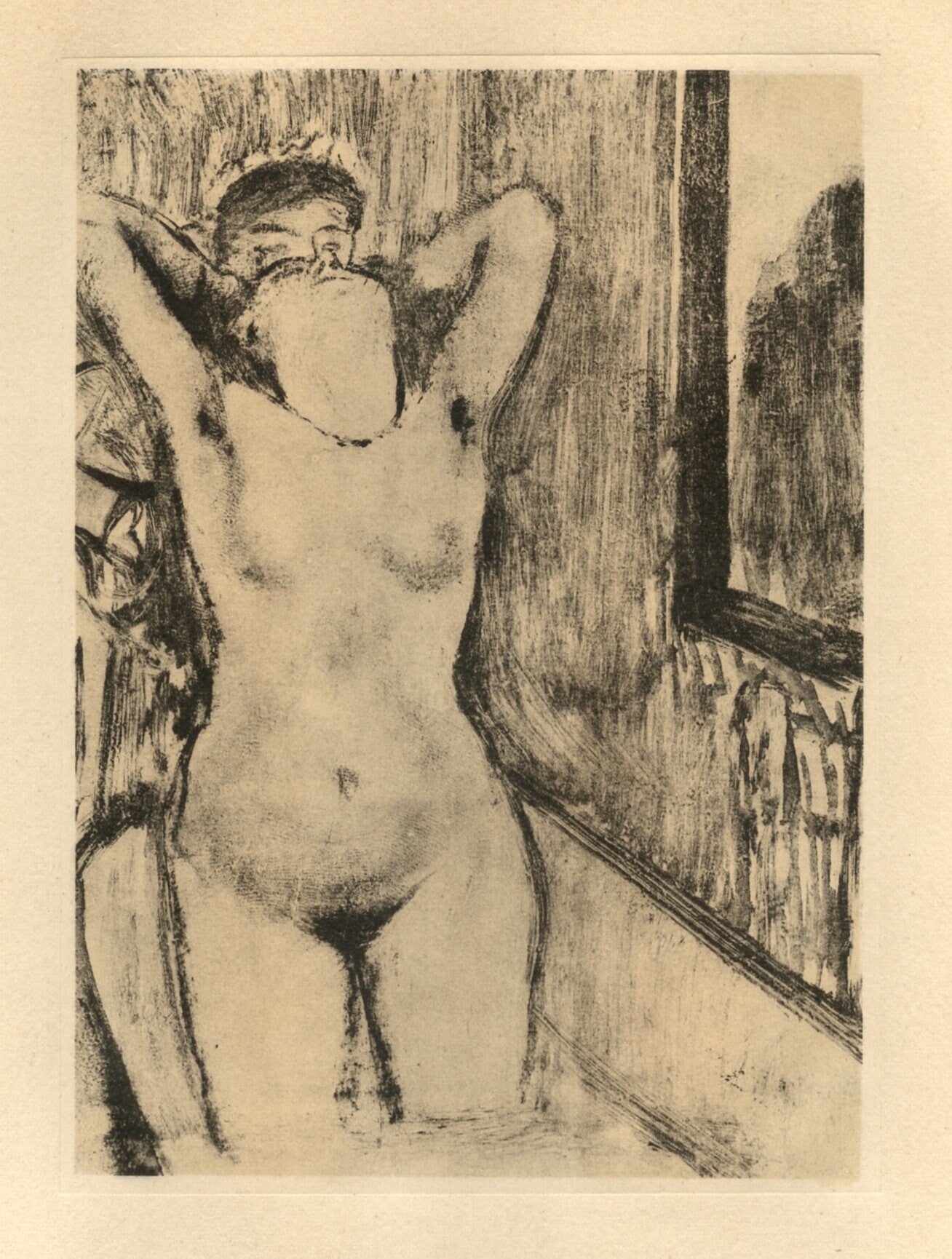Edgar Degas, Femme debout dans une Baignoire, E. Degas Monotypes, Limited Edition Monotype