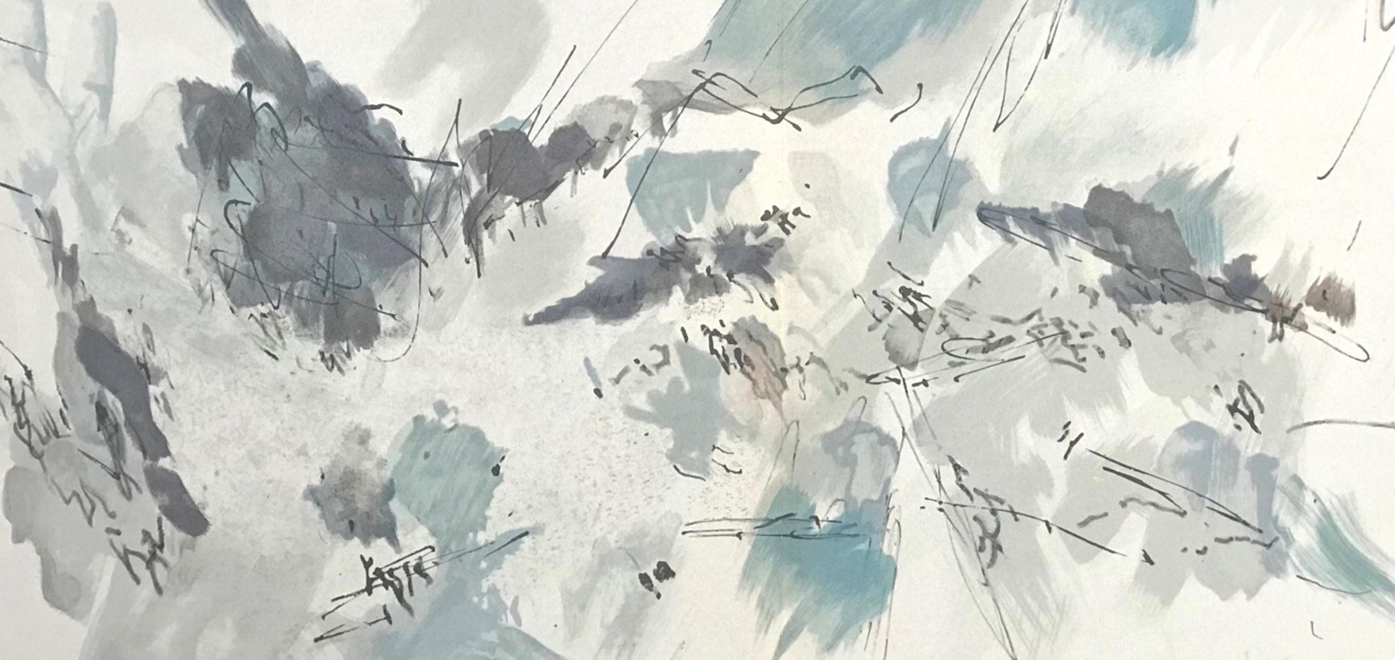 Jean Bazaine, Composition, Derrière le miroir, Limited Edition Lithograph