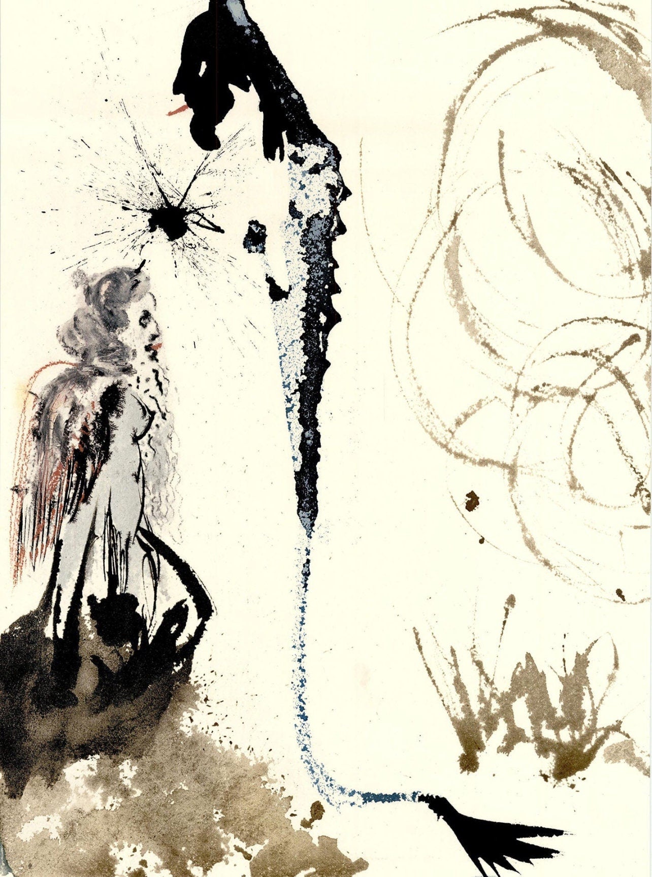 Salvador Dali, Composition (Michler/Löpsinger 1600; Field 69-3), Biblia Sacra, Limited Edition Lithograph