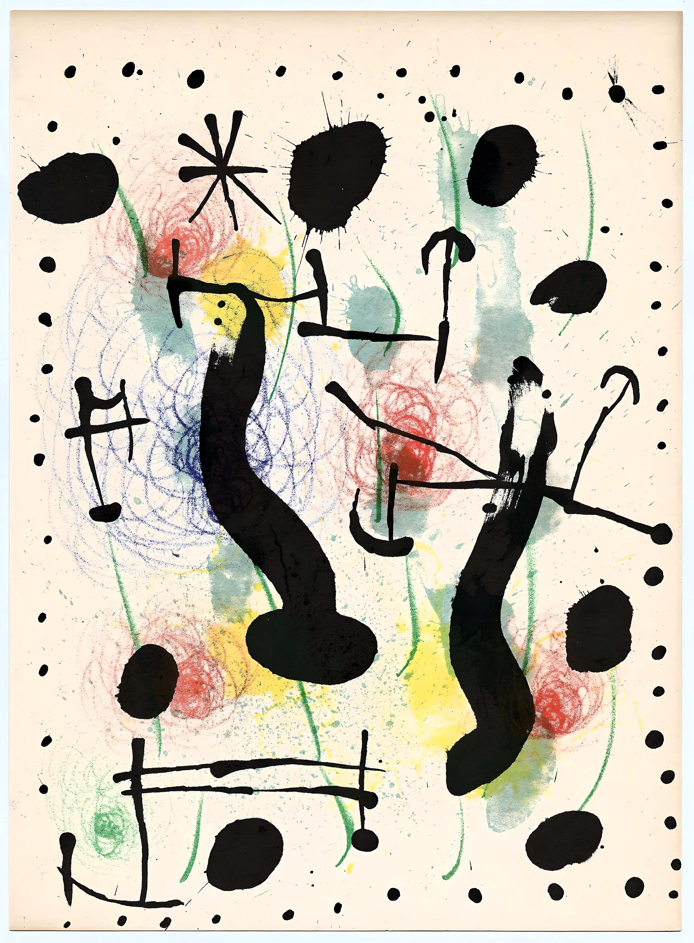 Joan Miró, Composition (Mourlot 551; Cramer 118), Derrière le miroir, Limited Edition Lithograph