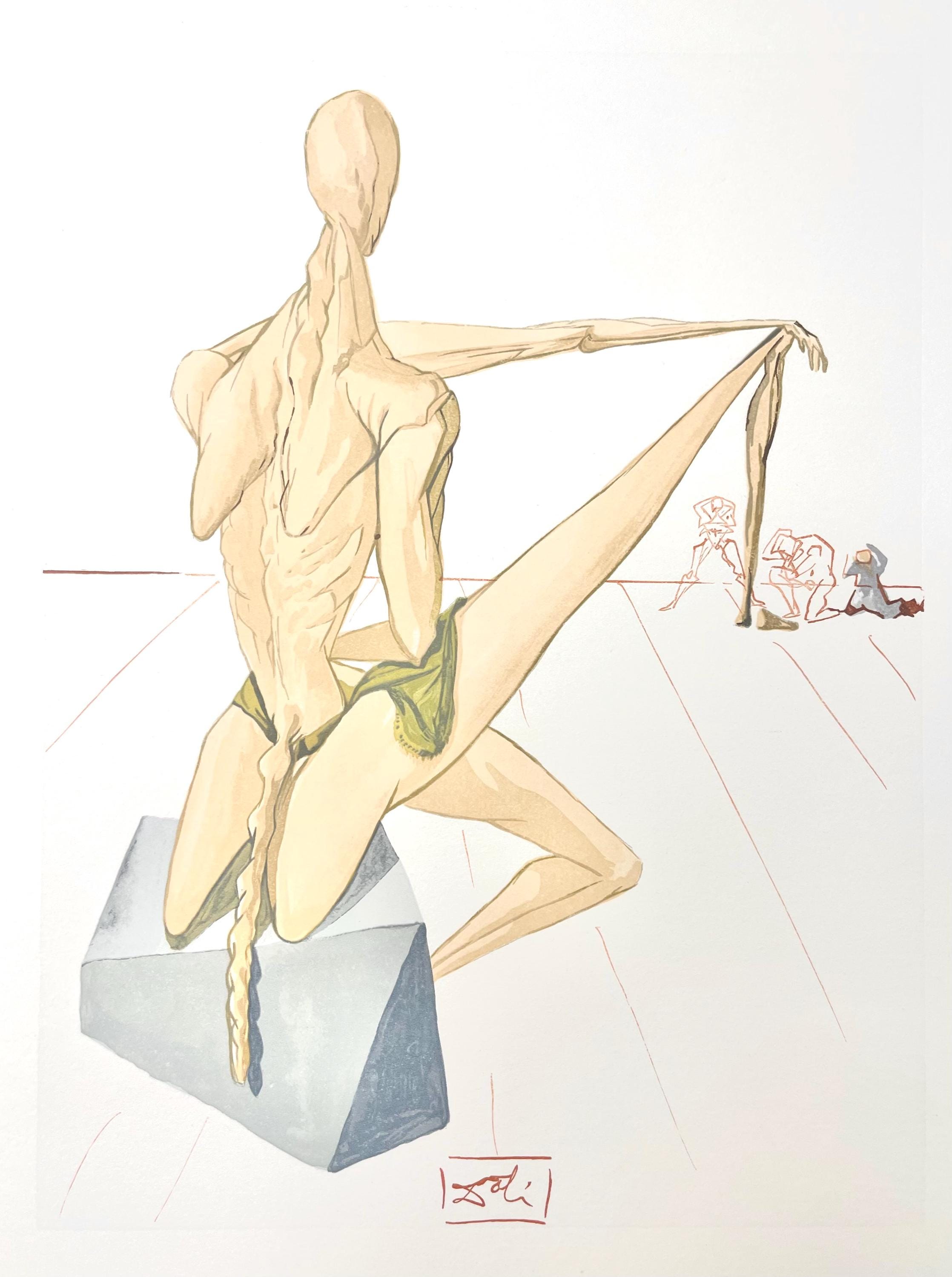 Salvador Dali, Hölle V (Field 189-200; Michler/Löpsinger 1039-1138), Die Göttliche Komödie, Signed, Limited Edition Woodcut