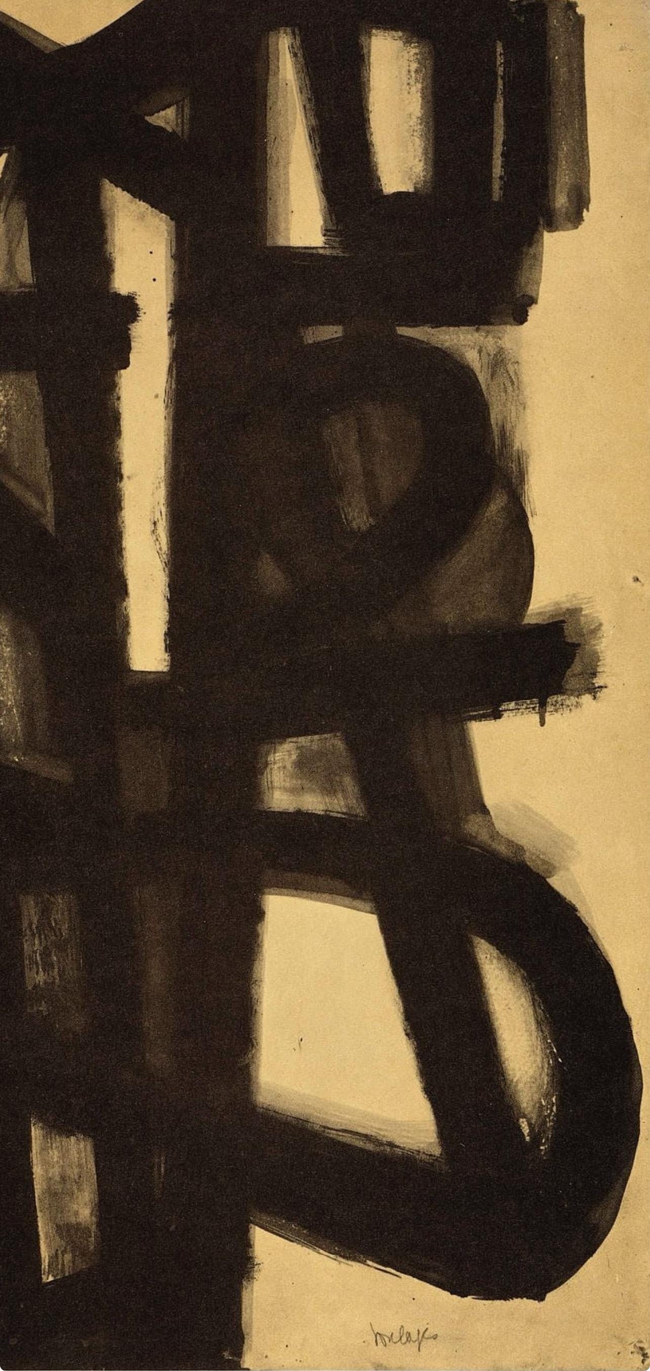 Pierre Soulages, Composition, Pierre Soulages, Peintres d'aujourd'hui, Limited Edition Lithograph
