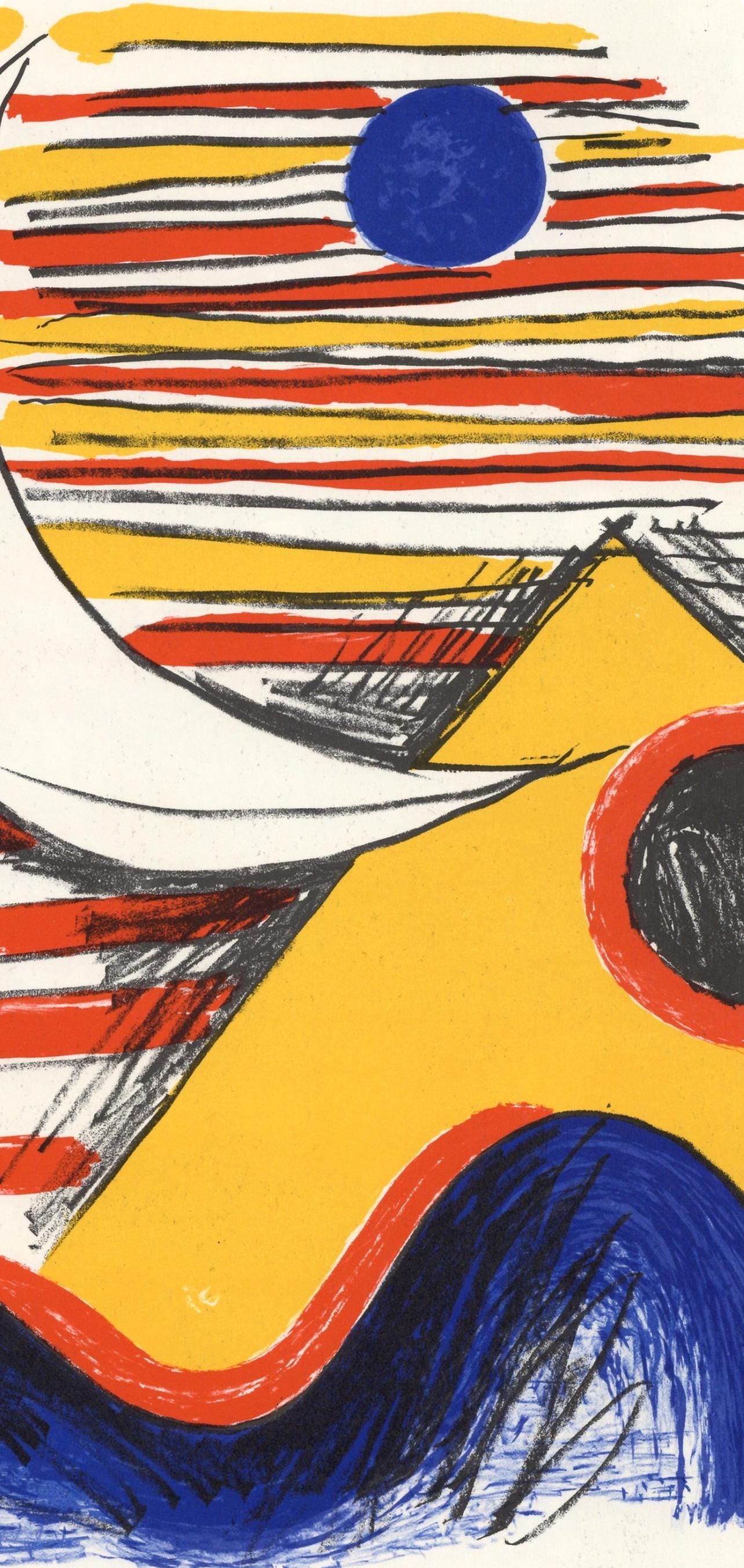 Alexander Calder, Composition, Derrière le miroir, Limited Edition Lithograph