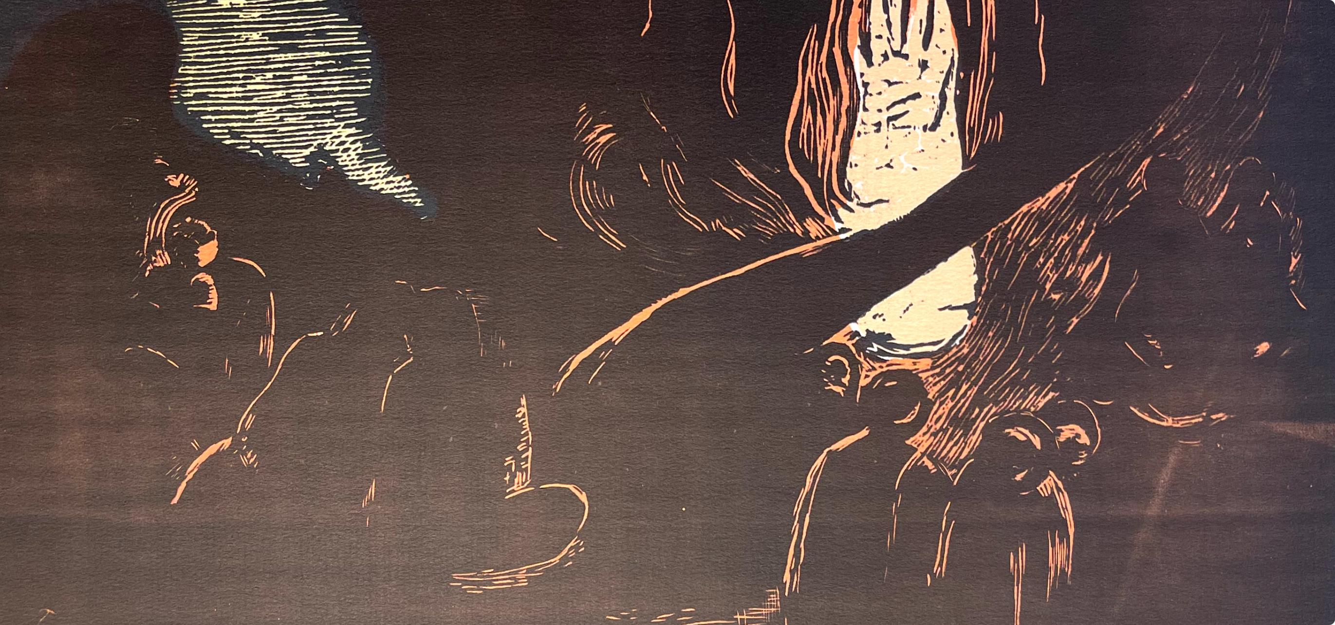 Paul Gauguin, The Devil Speaks (Mahna No Varua Ino), Gauguin, Limited Edition Woodcut