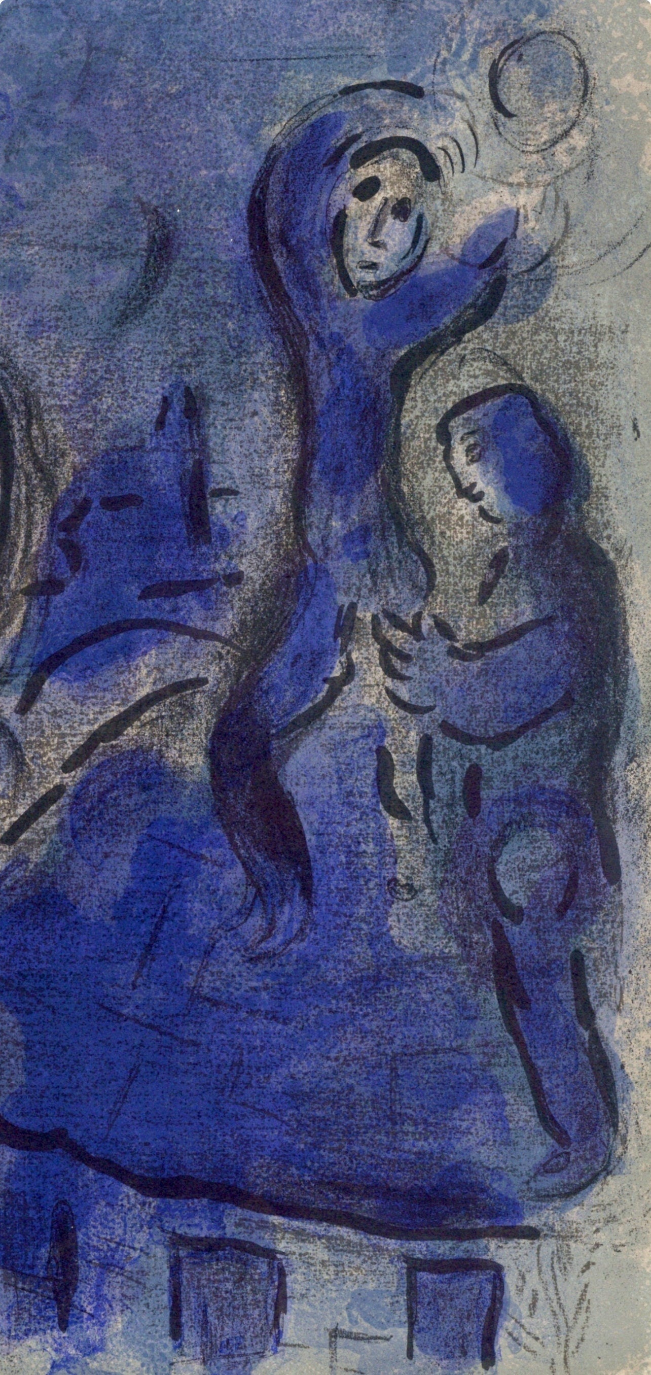 Marc Chagall, Rahab and the spices of Jericho (Mourlot 117-46; Cramer 25), Drawings from the Bible, Verve: Revue, Limited Edition Lithograph