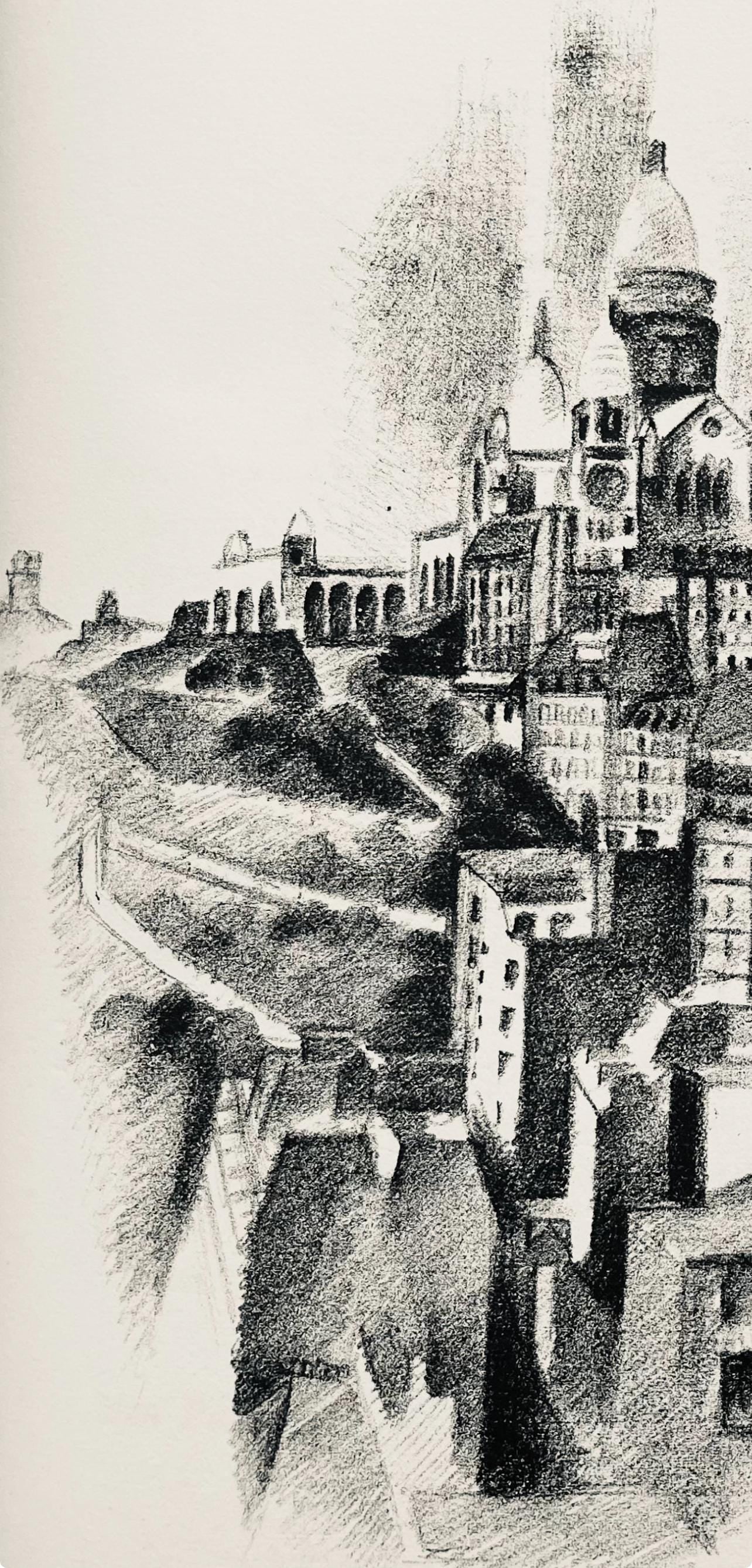 Robert Delaunay, La butte Montmartre et le Sacre-Cœur (Habasque 720-728), Allo! Paris!, Limited Edition Lithograph