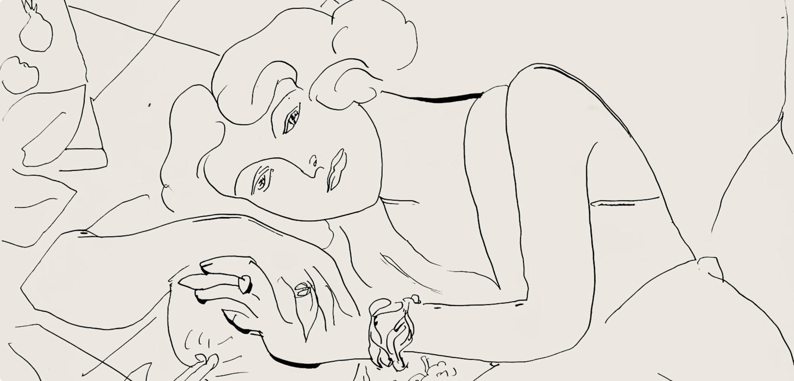 Henri Matisse, Série C, var. 3 (Duthuit 9), Henri Matisse, Dessins, Thèmes et variations, Limited Edition Lithograph