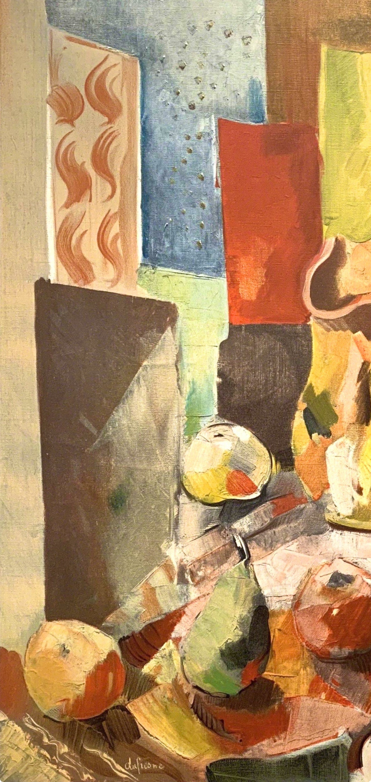 Charles Dufresne, Nature Morte a la Nappe de Couleur, Dufresne, Collection Pierre Lévy, Limited Edition Lithograph
