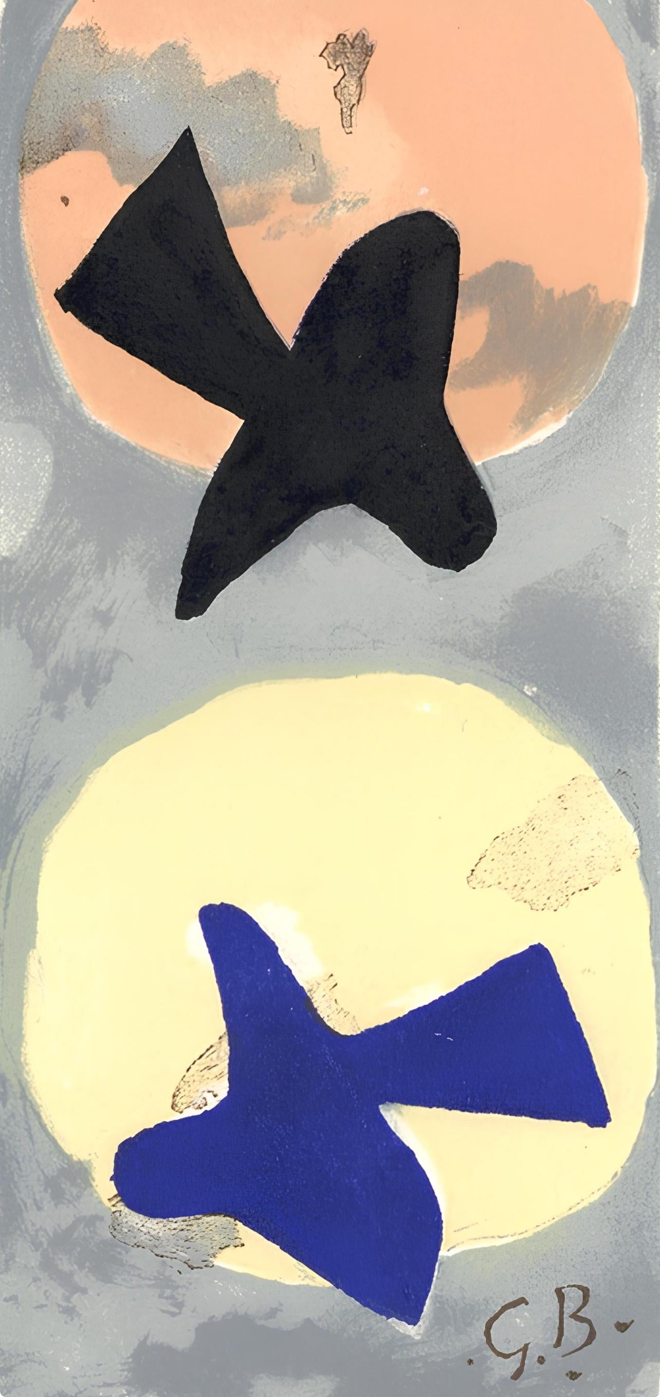 Georges Braque, Soleil et Lune II (Maeght 1035), Derrière le miroir, Limited Edition Lithograph