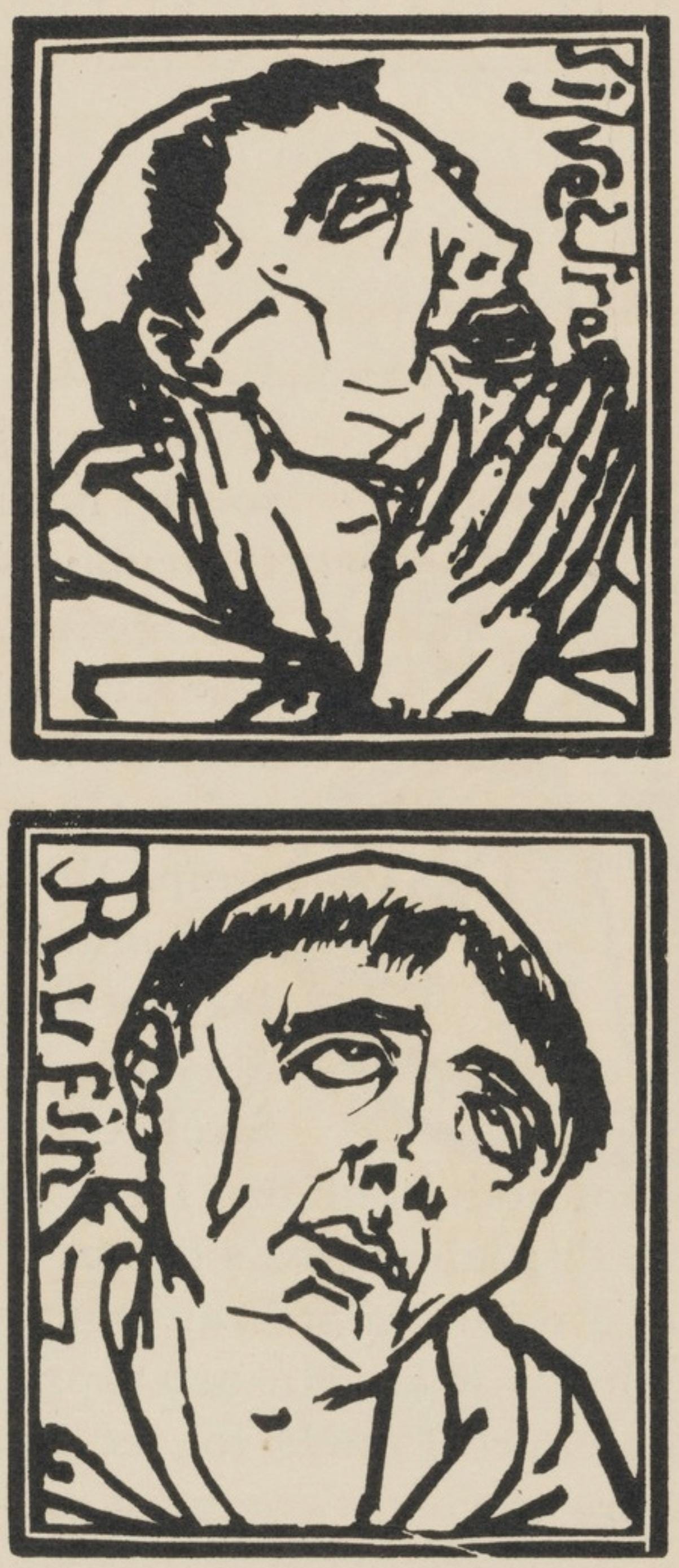 Émile Bernard, Composition (Morane, No. 100), Les Petites Fleurs de St. Françoise, Limited Edition Woodcut