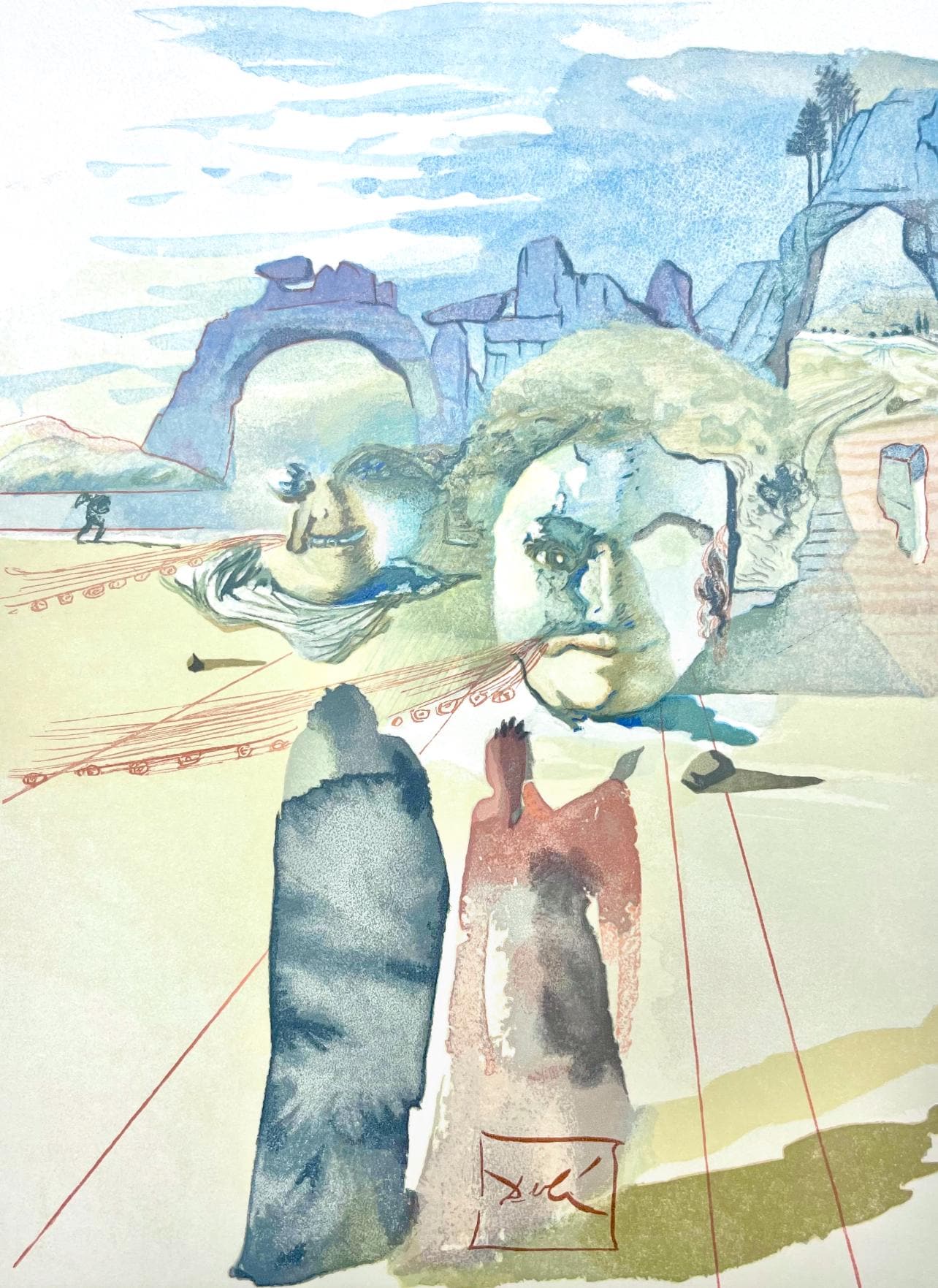 Salvador Dali, Fegefeuer XX (Field 189-200; Michler/Löpsinger 1039-1138), Die Göttliche Komödie, Signed, Limited Edition Woodcut