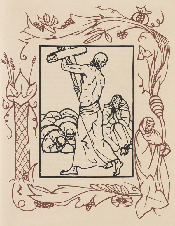 Émile Bernard, Composition (Morane, No. 100), Les Petites Fleurs de St. Françoise, Limited Edition Woodcut