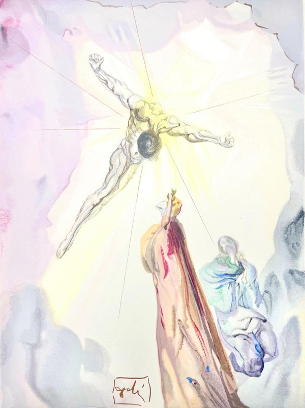 Salvador Dali, Paradies XIV (Field 189-200; Michler/Löpsinger 1039-1138), Die Göttliche Komödie, Signed, Limited Edition Woodcut