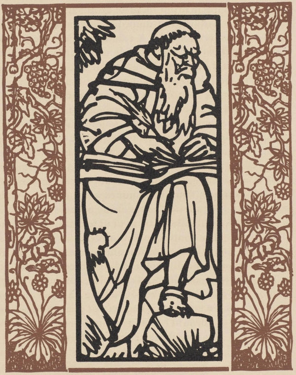 Émile Bernard, Composition (Morane, No. 100), Les Petites Fleurs de St. Françoise, Limited Edition Woodcut