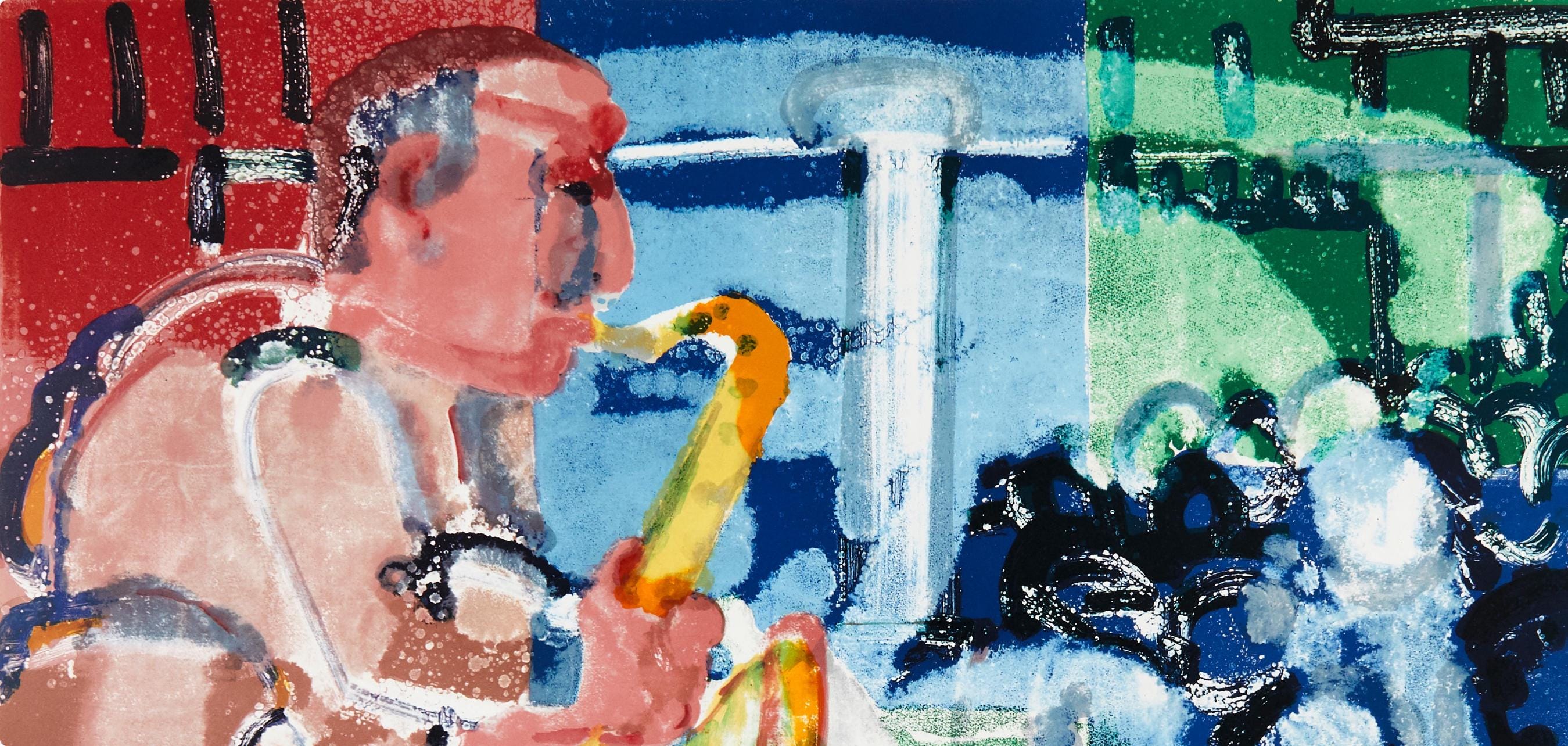 Romare Bearden, Bopping at the Birdland (Gelburd/Rosenberg 70-77), Jazz Series, Limited Edition Lithograph