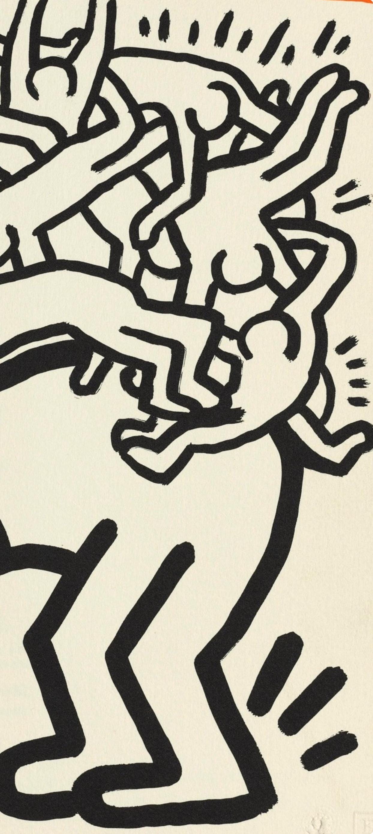 Keith Haring, Fight Aids Worldwide, World Federation of United Nations Associations, Limited Edition Lithograph
