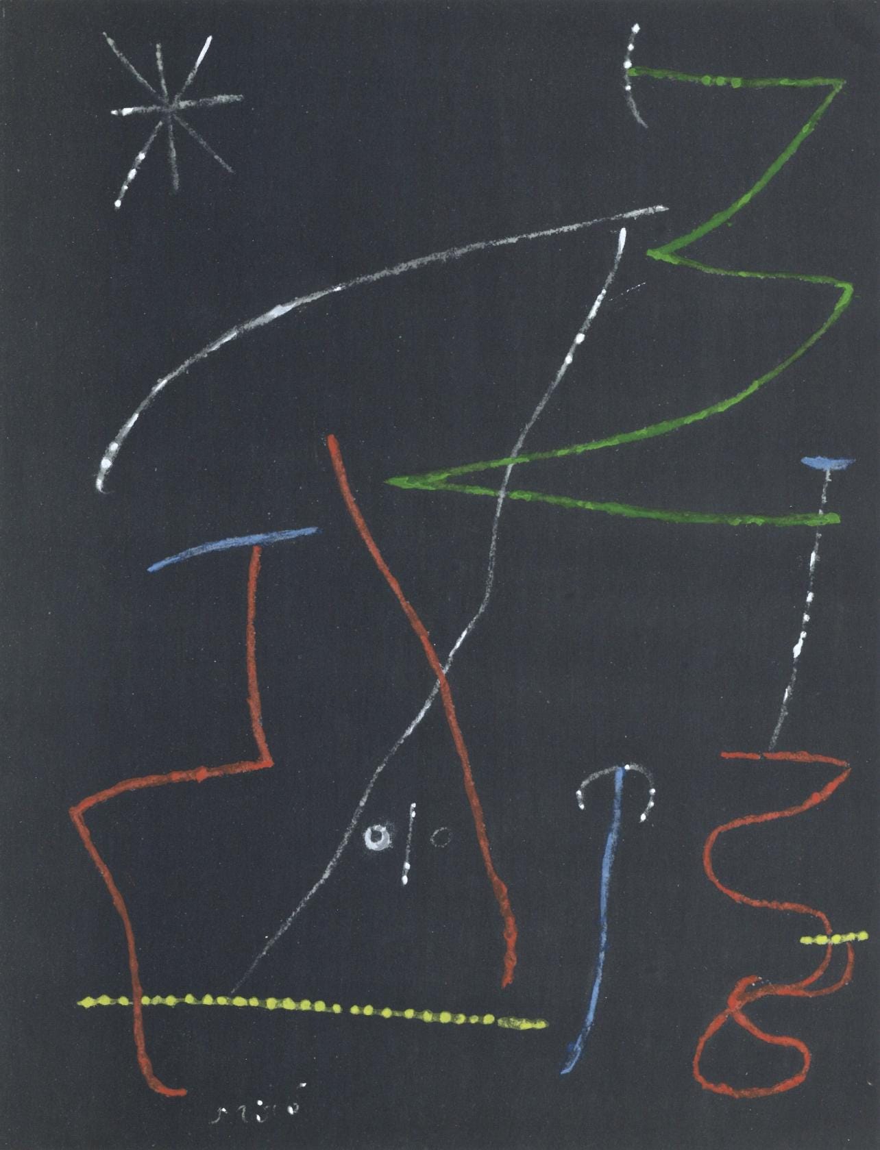 Joan Miró, Composition, XXe siècle, Limited Edition Lithograph