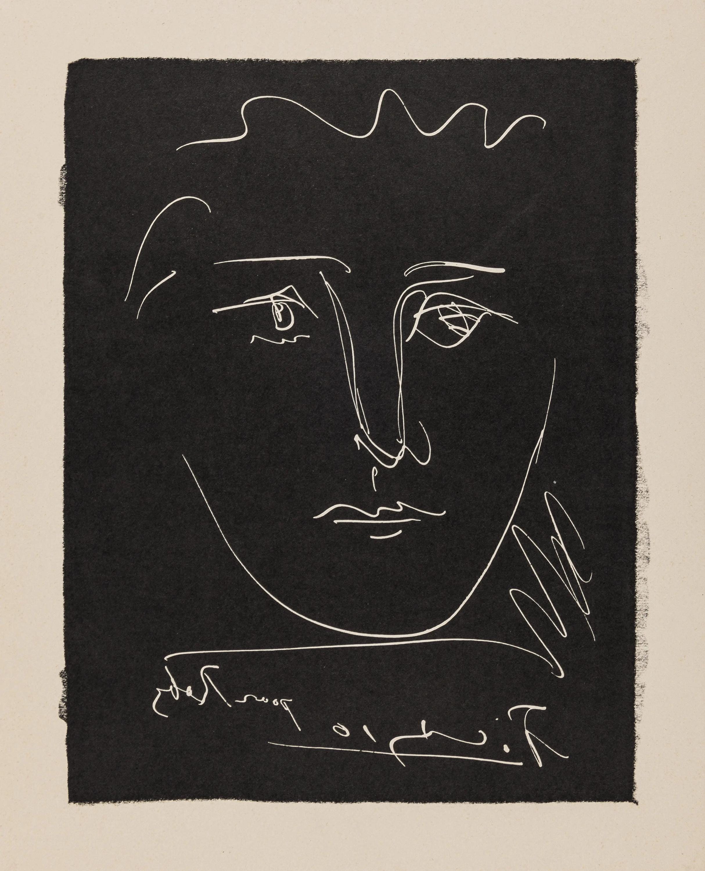 Pablo Picasso, Pour Roby, Noir (Bloch 680; Cramer 57), L'Âge de Soleil, Limited Edition Engraving