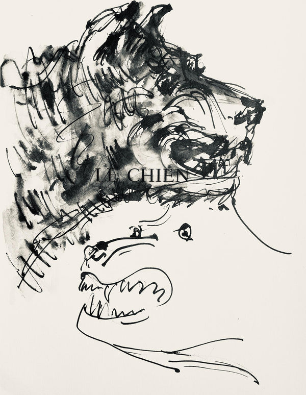 Pablo Picasso, Deux têtes de chiens (Cramer No. 84), 40 dessins de Picasso en marge du Buffon, Limited Edition Lithograph