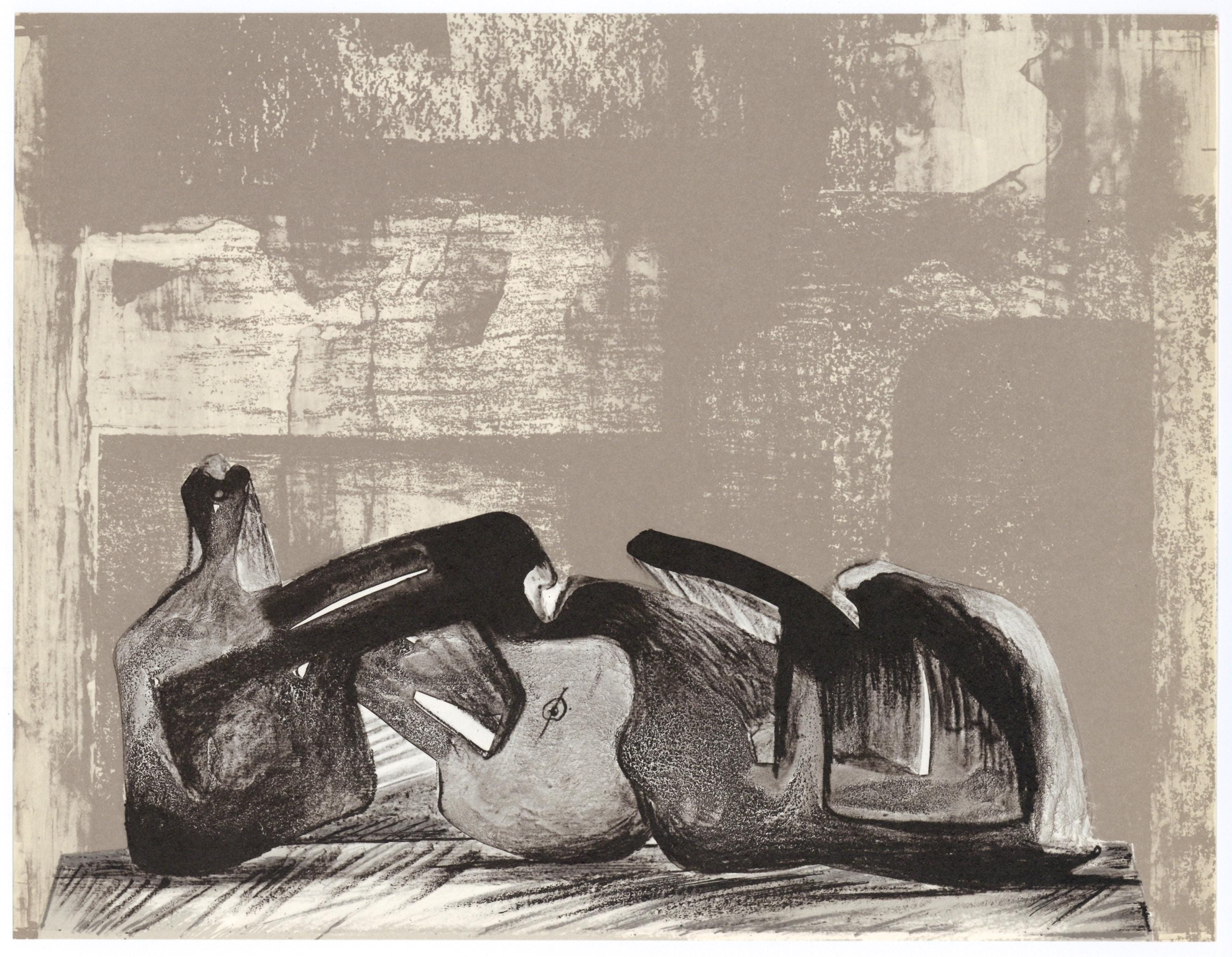 Henry Moore, Reclining Figure, Interior Setting I (Cramer 458), XXe siècle, Limited Edition Lithograph