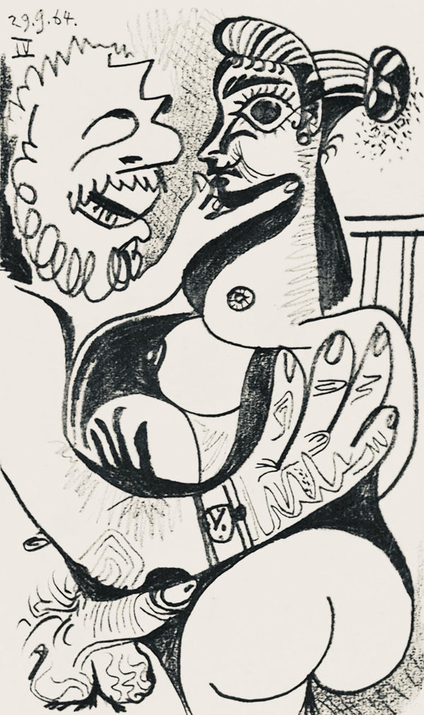 Pablo Picasso, Composition, Le Goût du Bonheur (Cramer 148; Bloch 2013), Limited Edition Mixed Media Lithograph