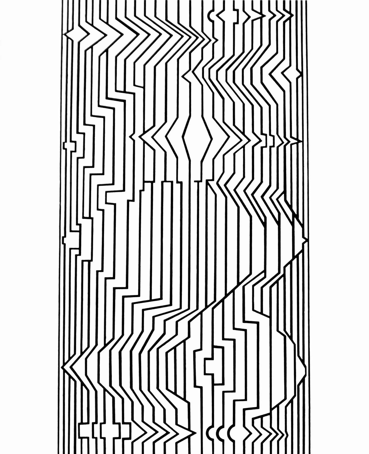 Victor Vasarely, Composition, Ondulatoires, Limited Edition Héliogravure
