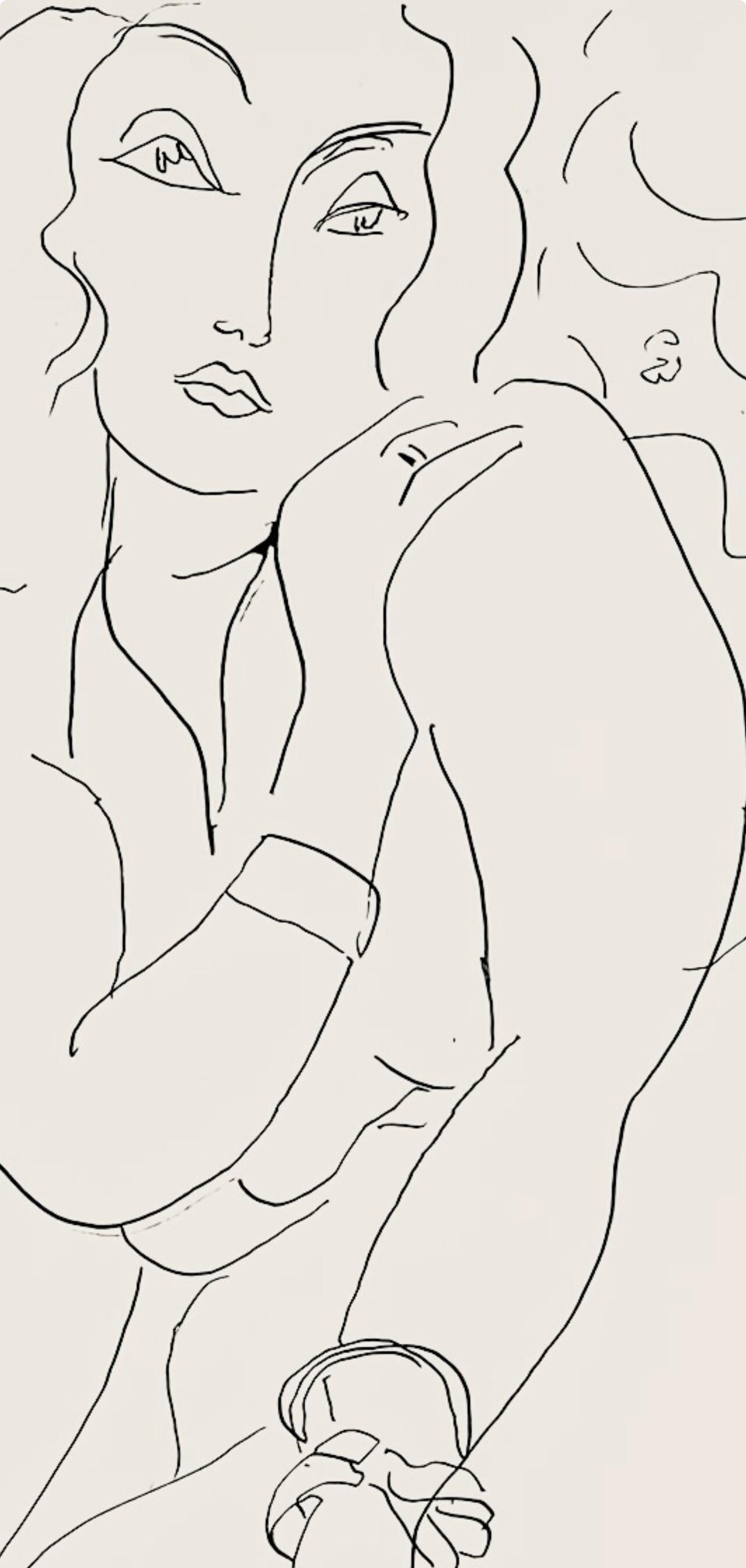 Henri Matisse, Série E, var. 9 (Duthuit 9), Henri Matisse, Dessins, Thèmes et variations, Limited Edition Lithograph