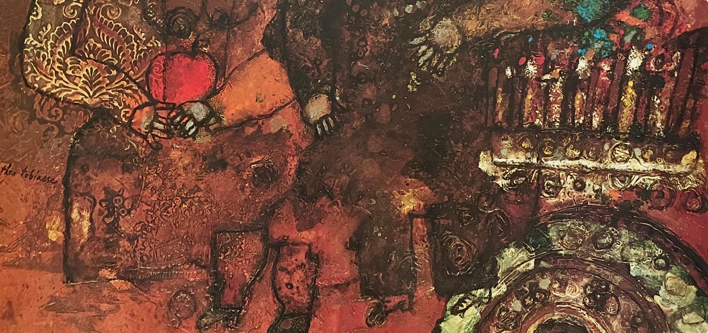 Théo Tobiasse, Candelabra, Original Edition Offset Lithograph
