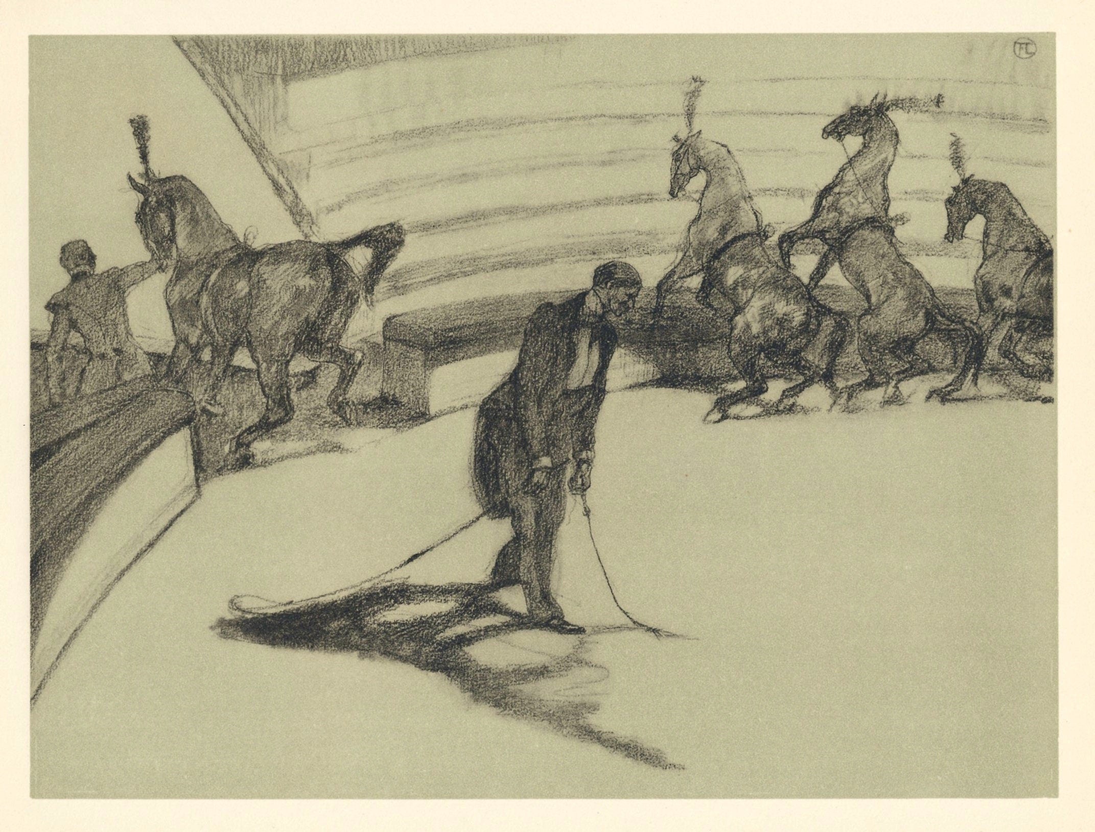 Henri de Toulouse-Lautrec, Chevaux en liberte, The Circus by Toulouse-Lautrec, Limited Edition Lithograph
