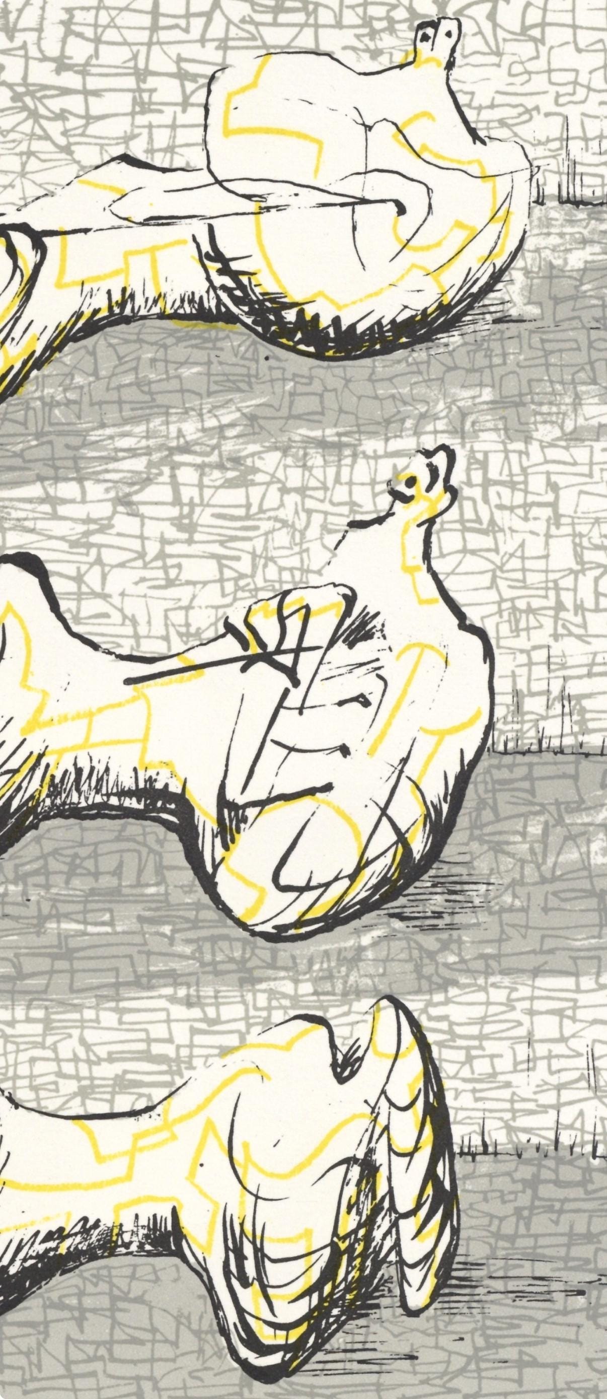 Henry Moore, Composition (Cramer 182), XXe siècle, Limited Edition Lithograph