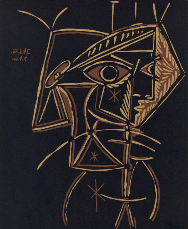Pablo Picasso, Bust of a Woman: Jacqueline (Orozco 214), Grabados al linóleo, Limited Edition Linocut