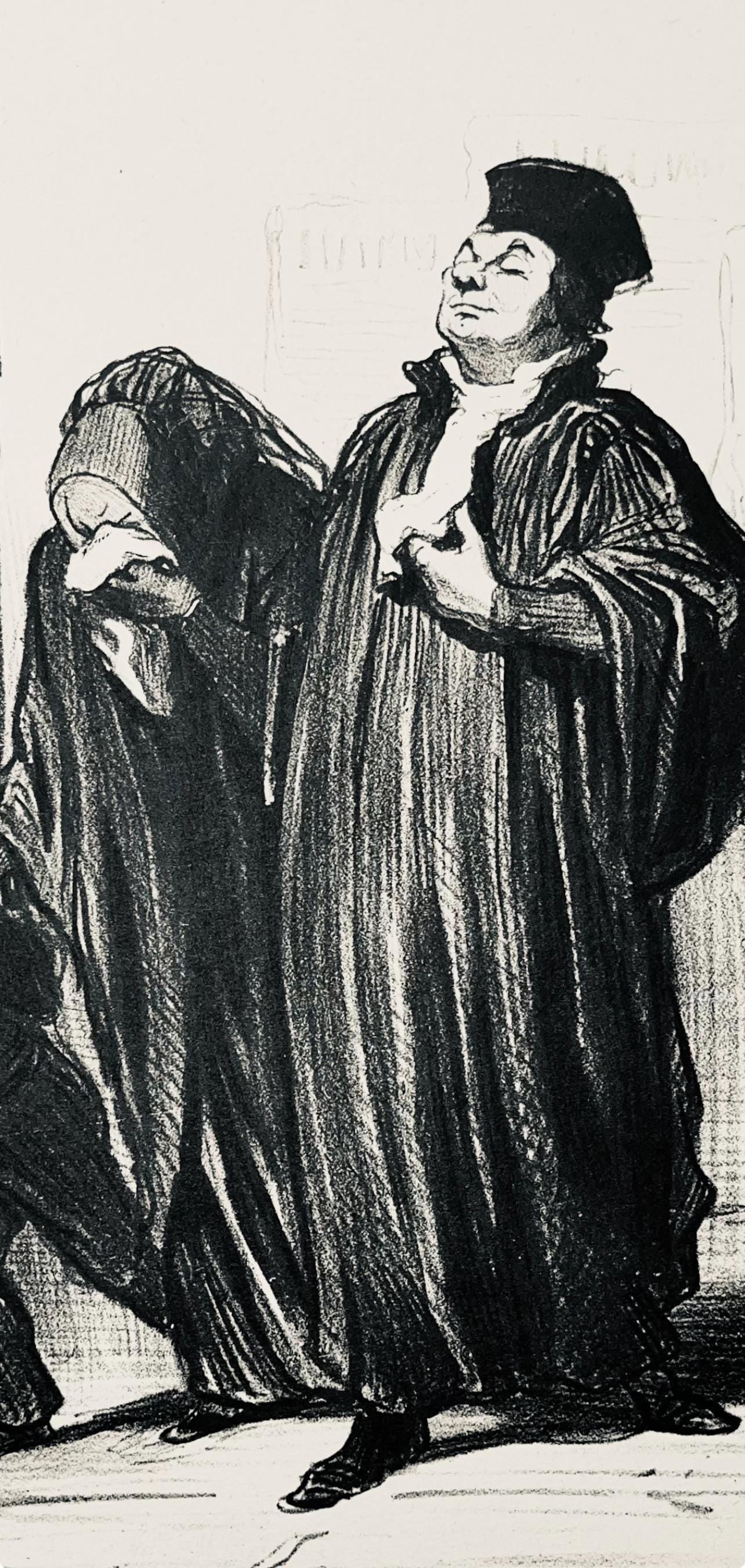 Honoré Daumier, Composition, Honoré Daumier, Law and Justice, Limited Edition Lithograph