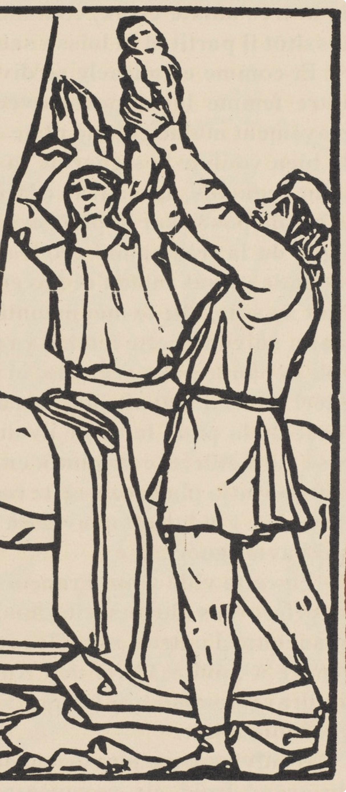Émile Bernard, Composition (Morane, No. 100), Les Petites Fleurs de St. Françoise, Limited Edition Woodcut